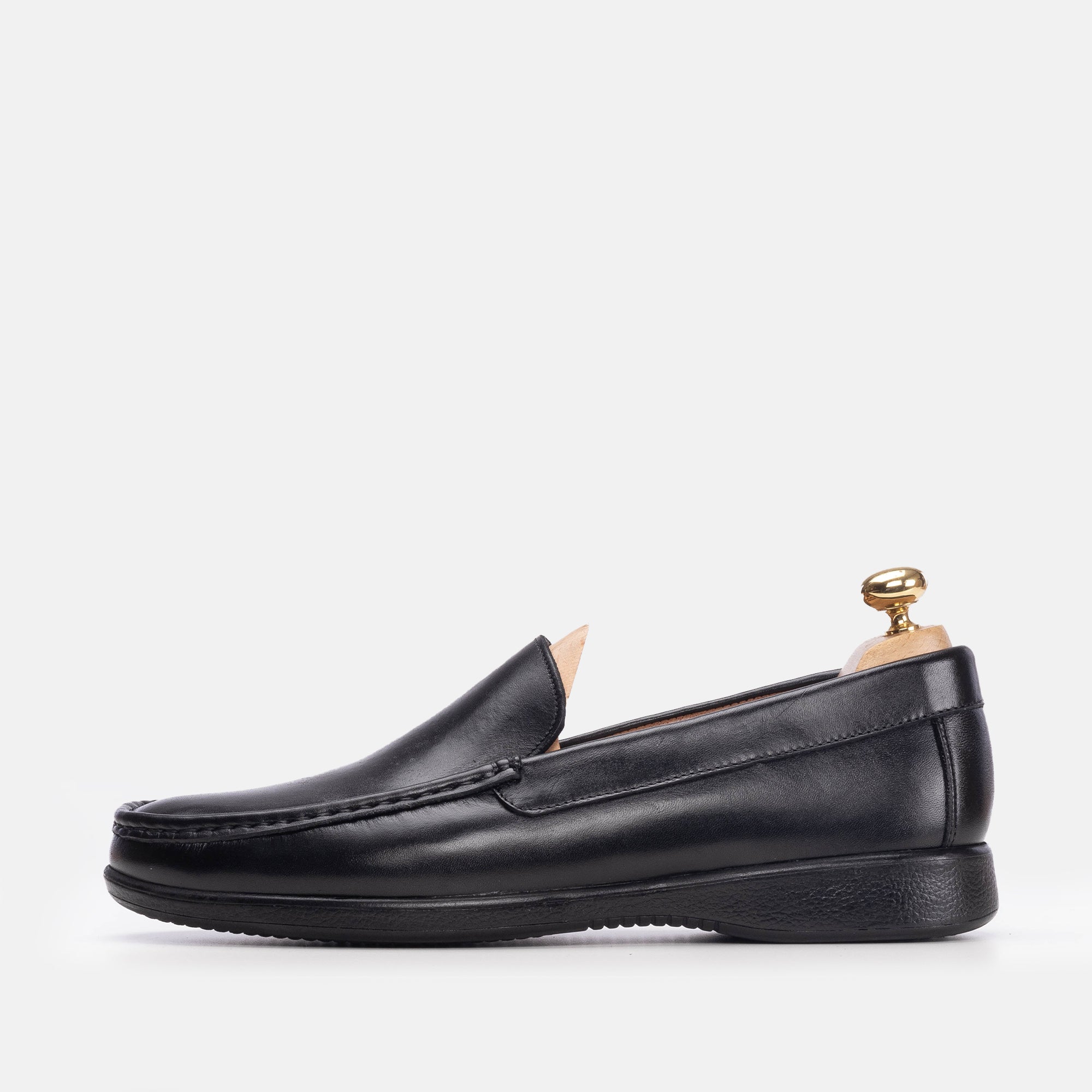 Volzak 5200 Mocassin en cuir noir