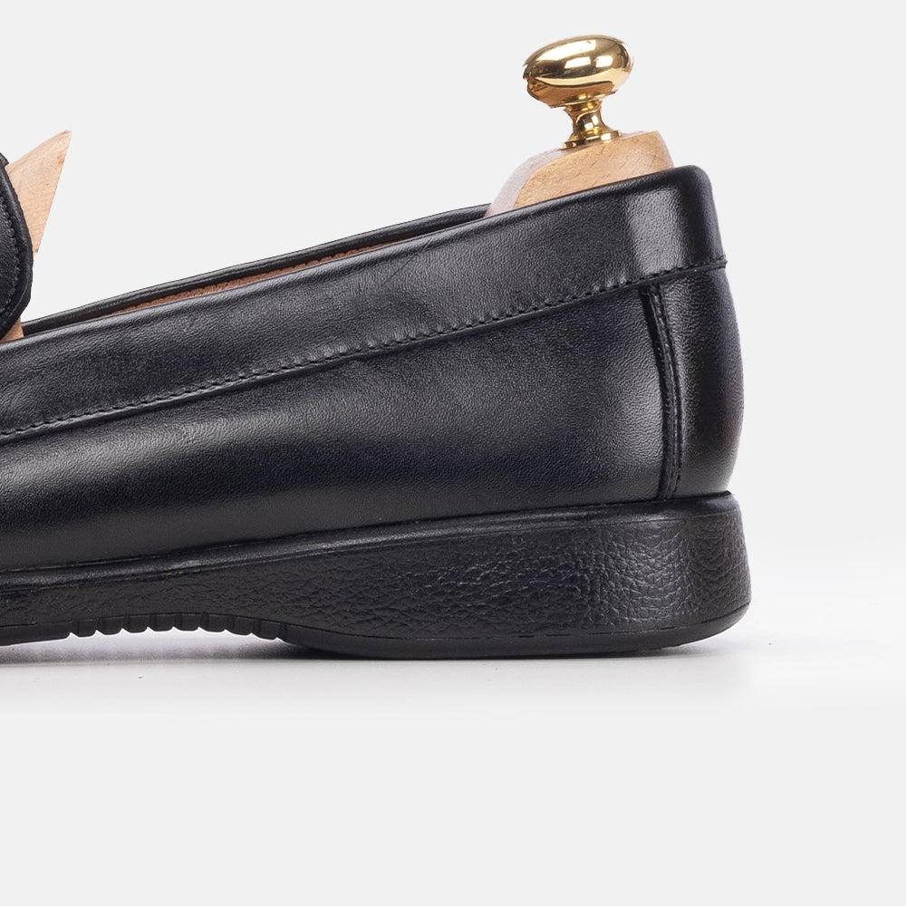 Volzak 5200 Mocassin en cuir noir