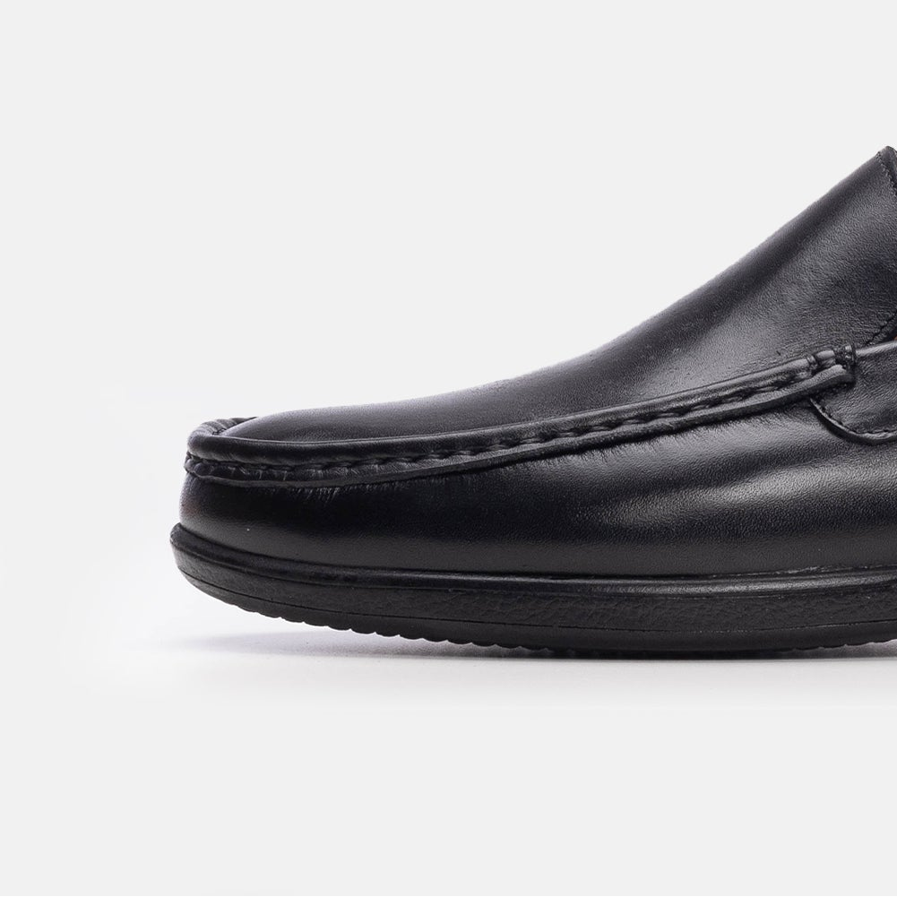 Volzak 5200 Mocassin en cuir noir