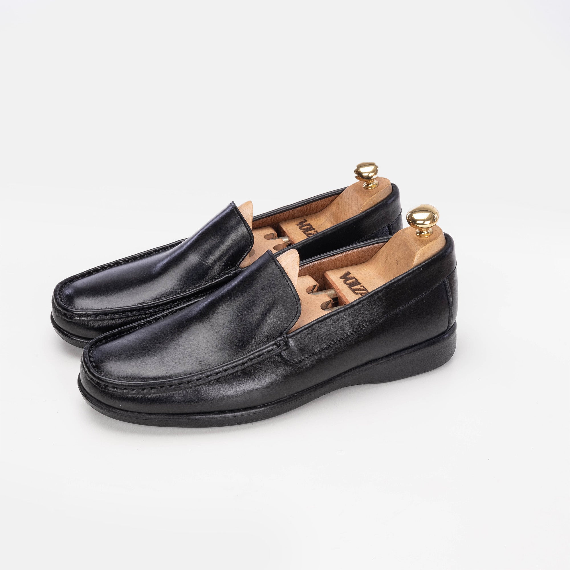 Volzak 5200 Mocassin en cuir noir