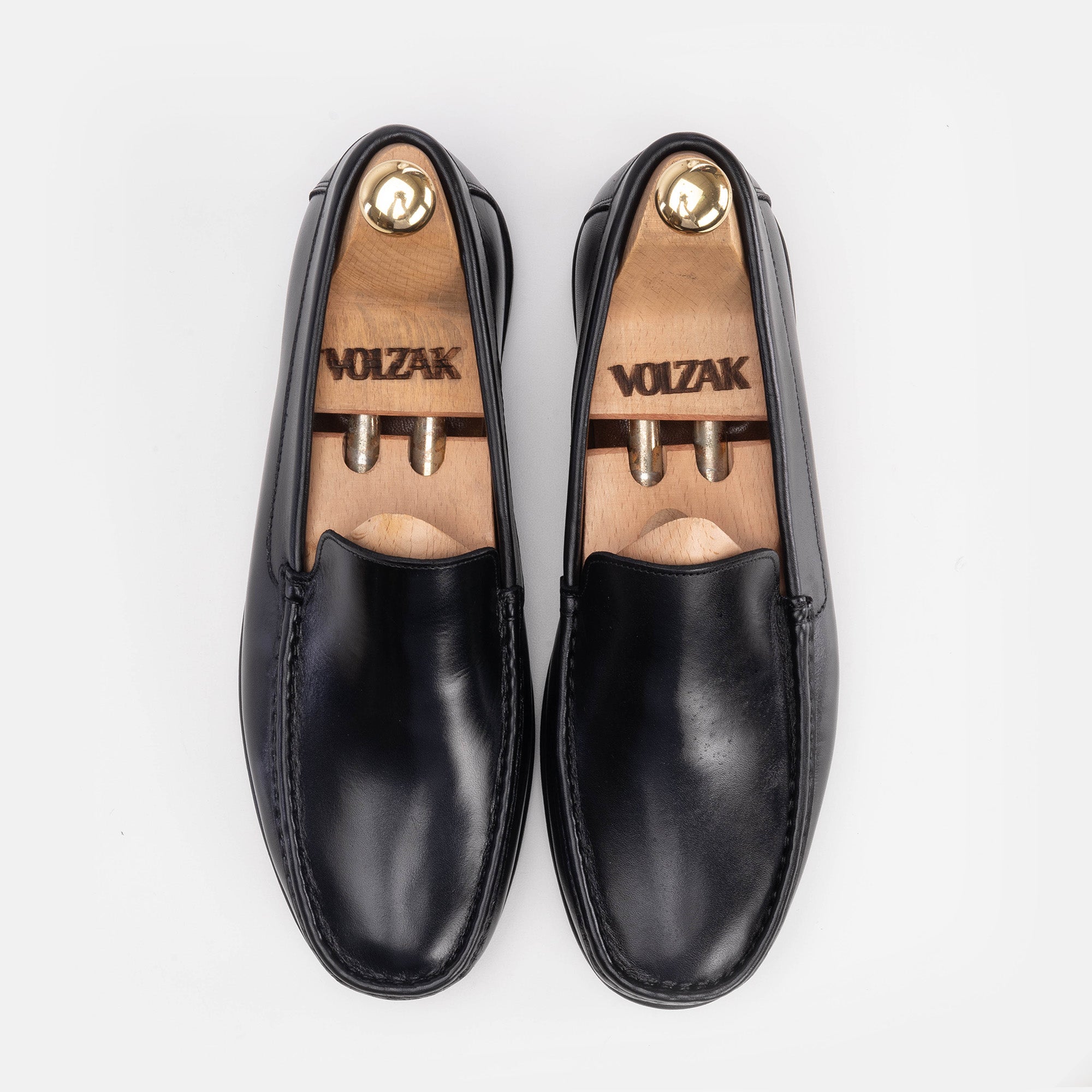 Volzak 5200 Mocassin en cuir noir