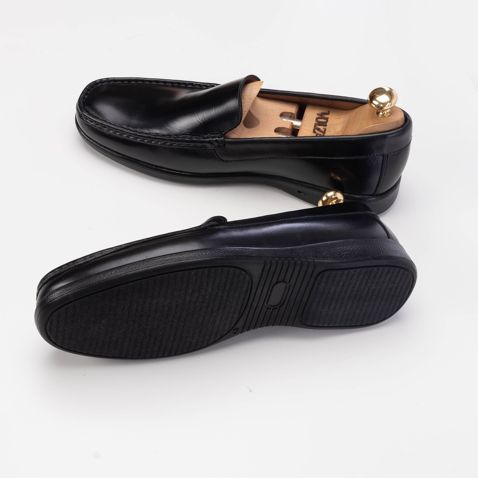 Volzak 5200 Mocassin en cuir noir