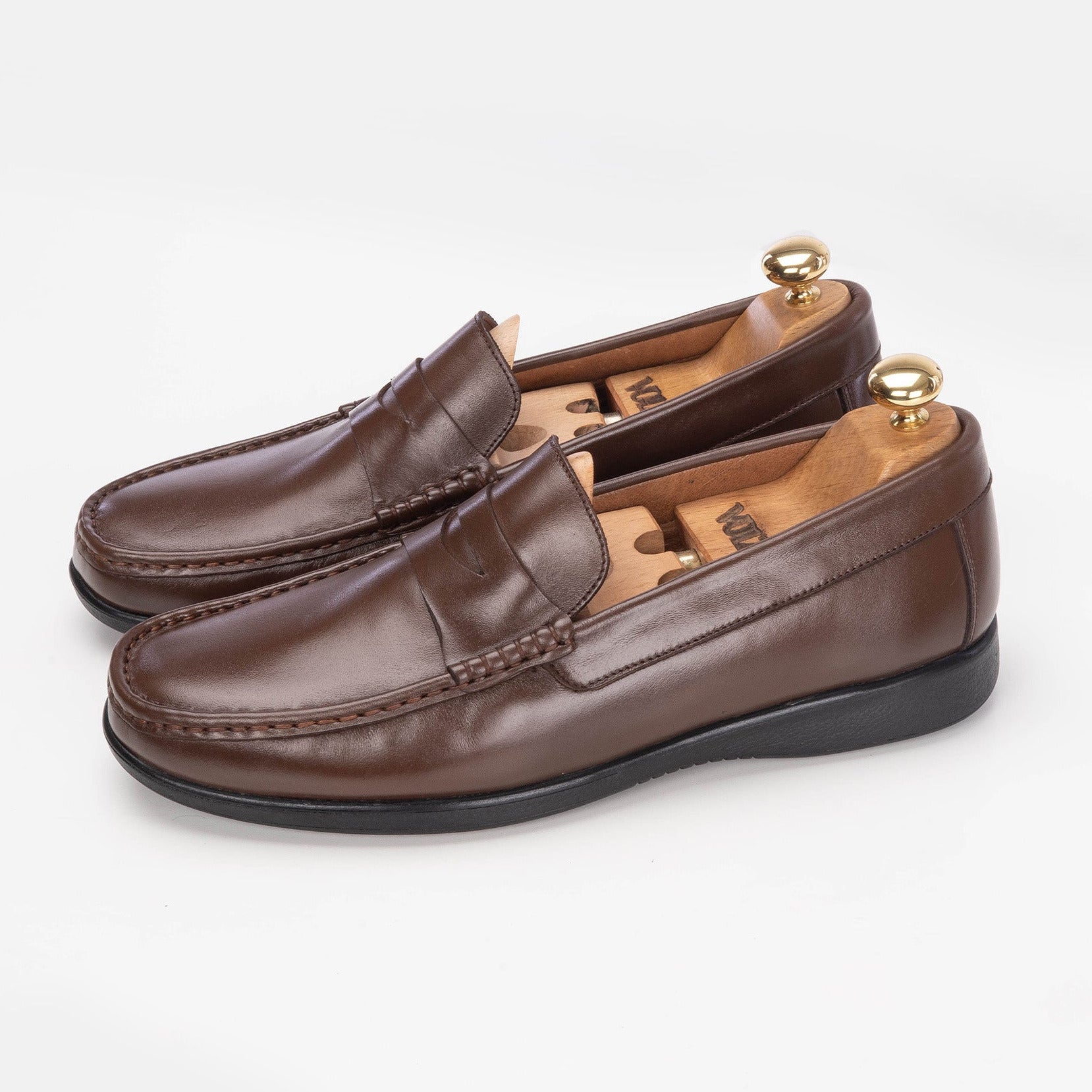 Volzak 5205 Mocassin en cuir marron