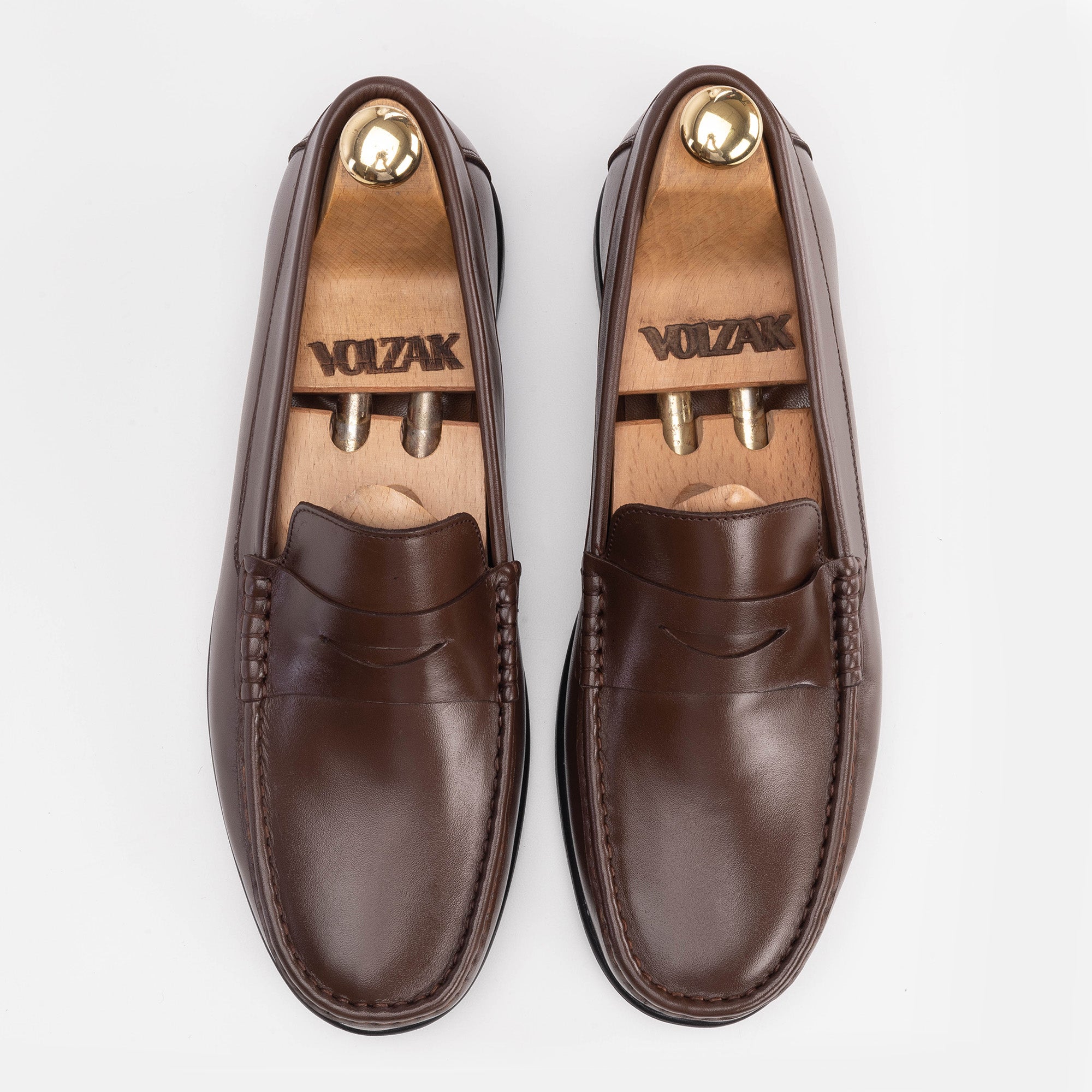 Volzak 5205 Mocassin en cuir marron