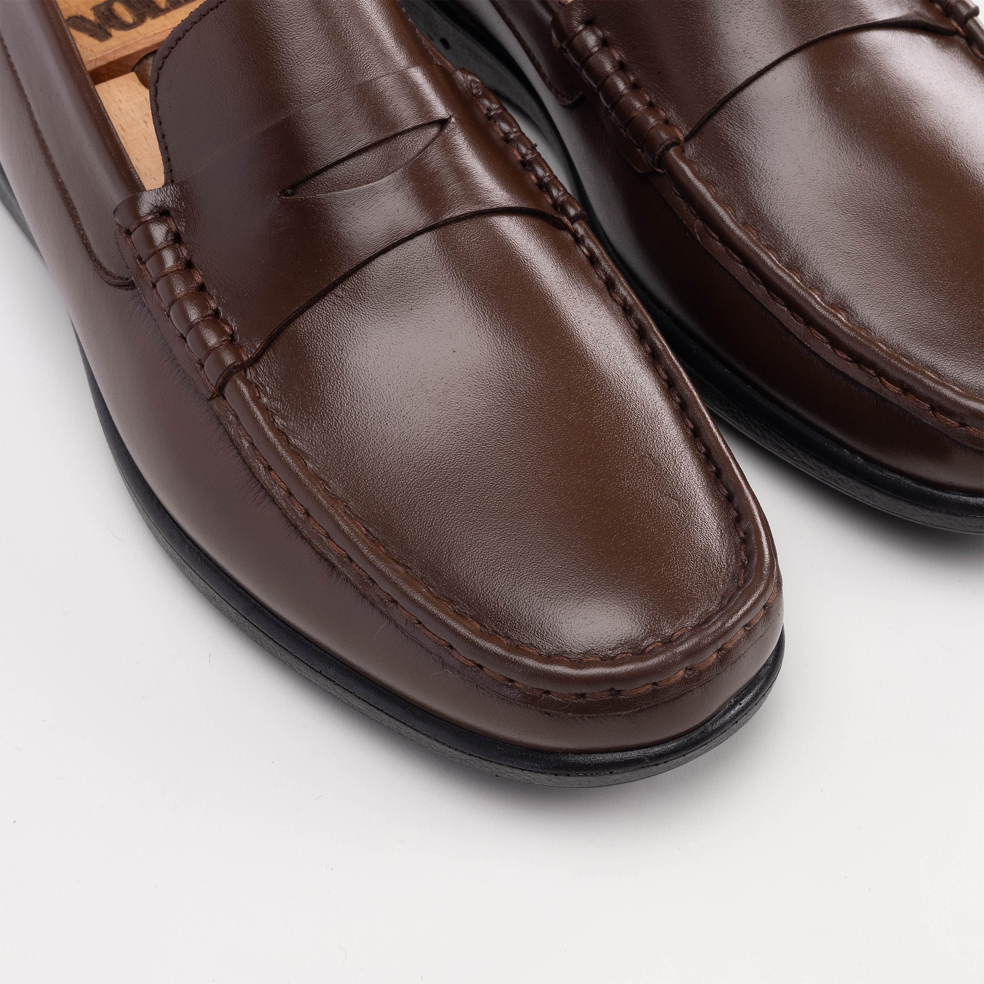 Volzak 5205 Mocassin en cuir marron