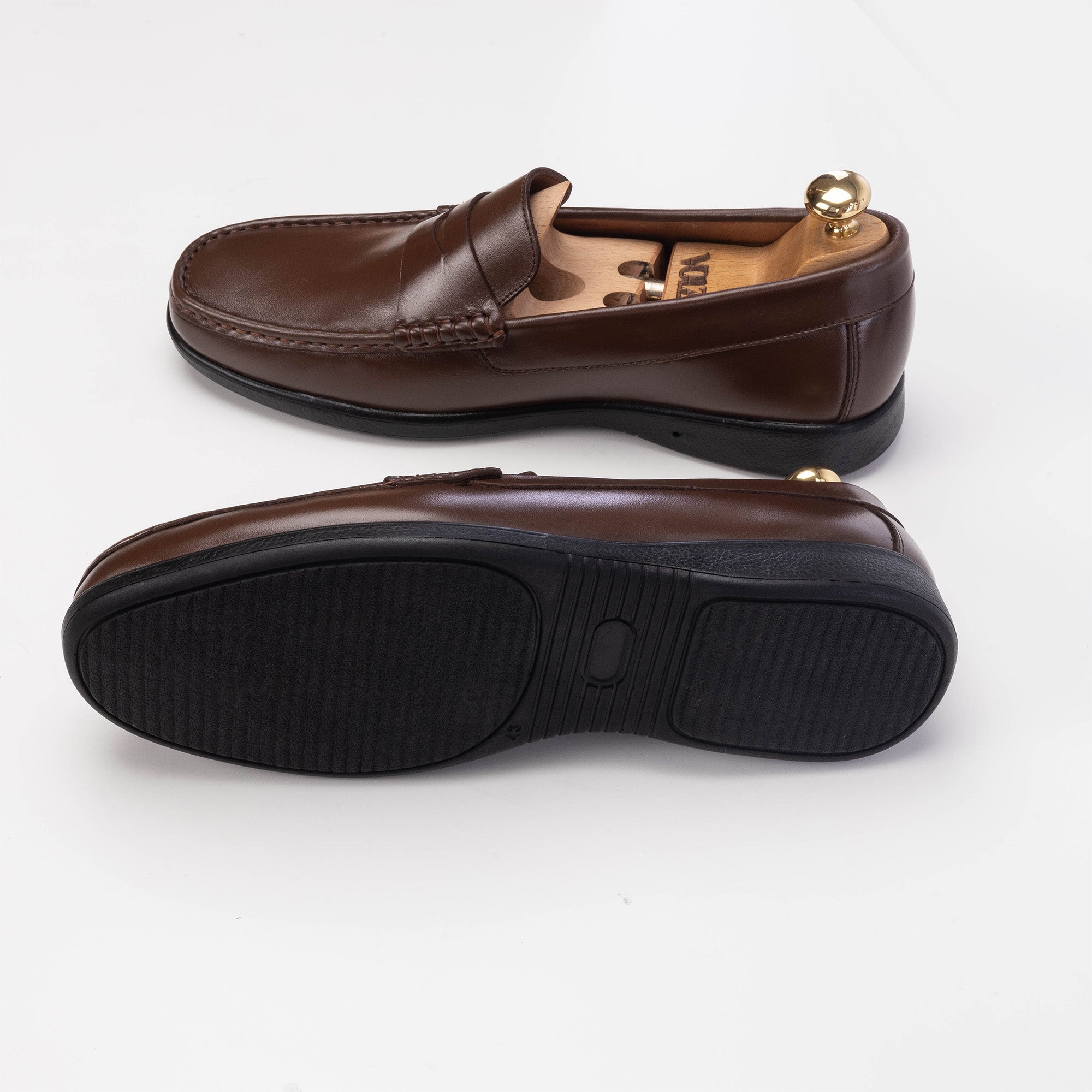 Volzak 5205 Mocassin en cuir marron