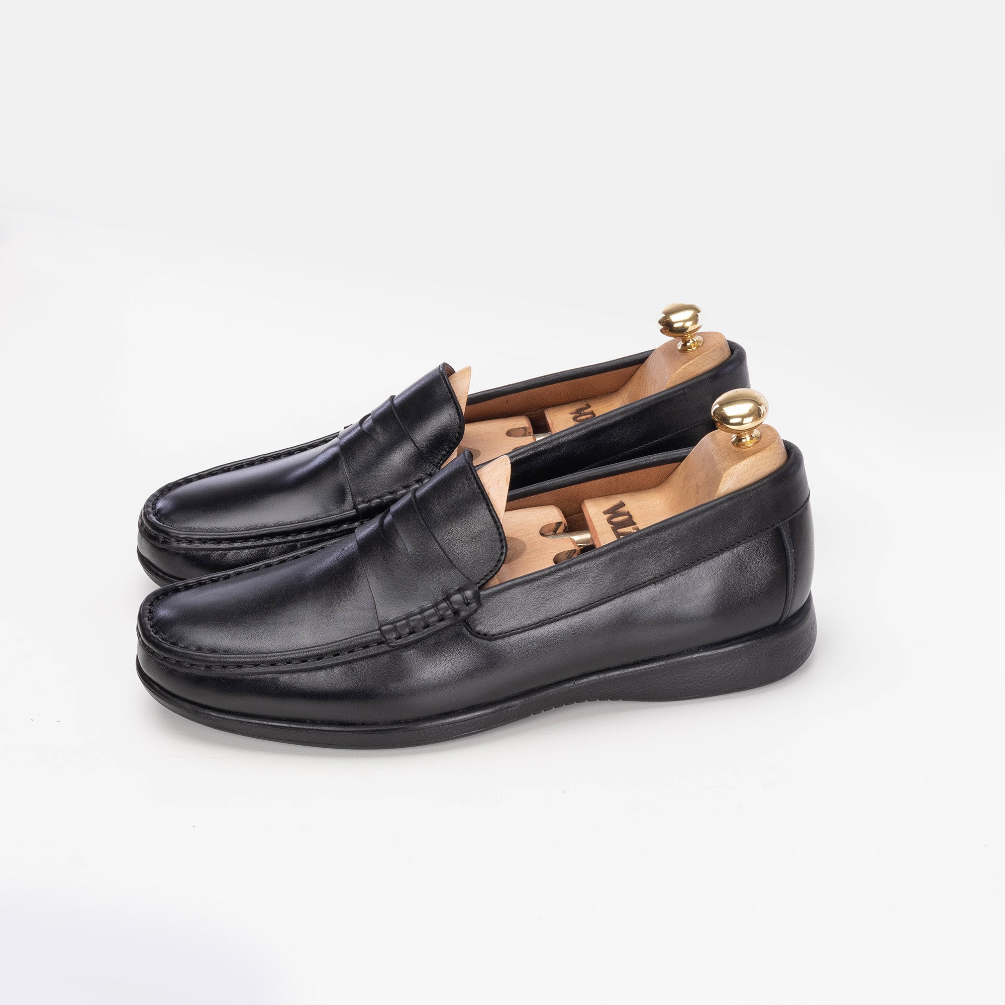 '''5205 Mocassin en cuir noir