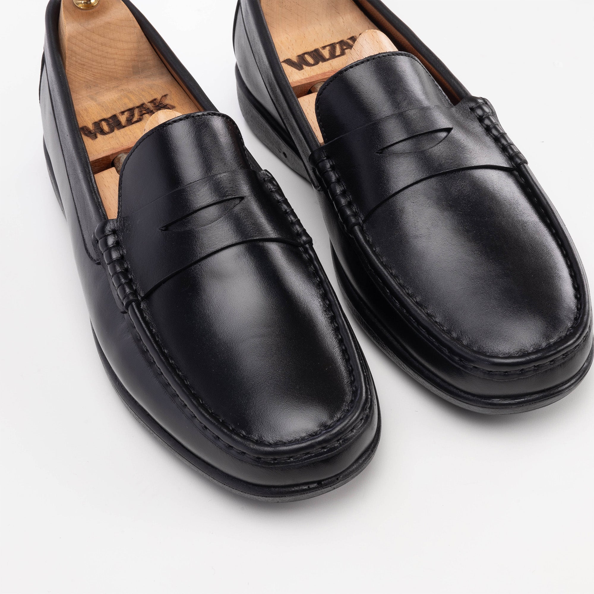 Volzak 5205 Mocassin en cuir noir