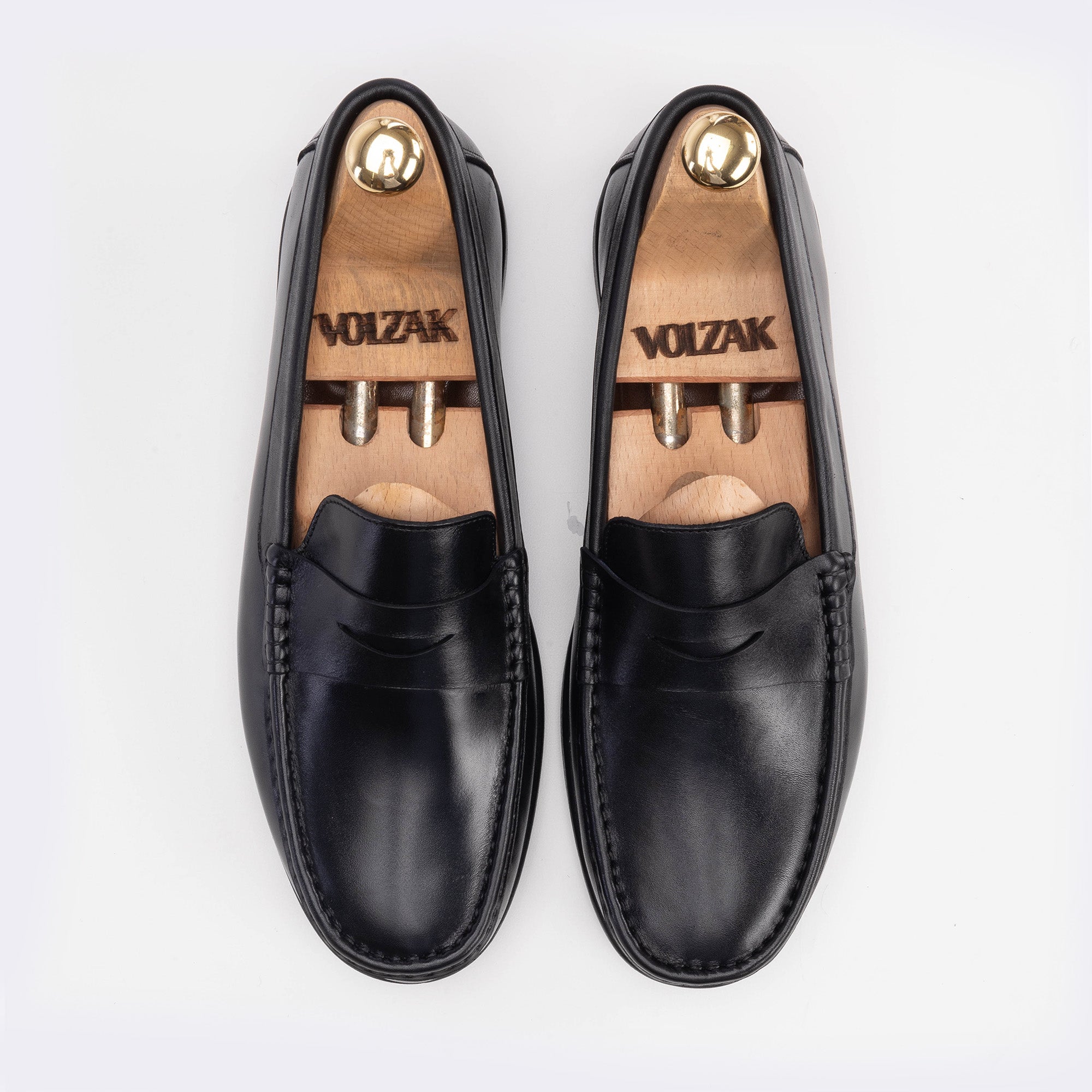 Volzak 5205 Mocassin en cuir noir