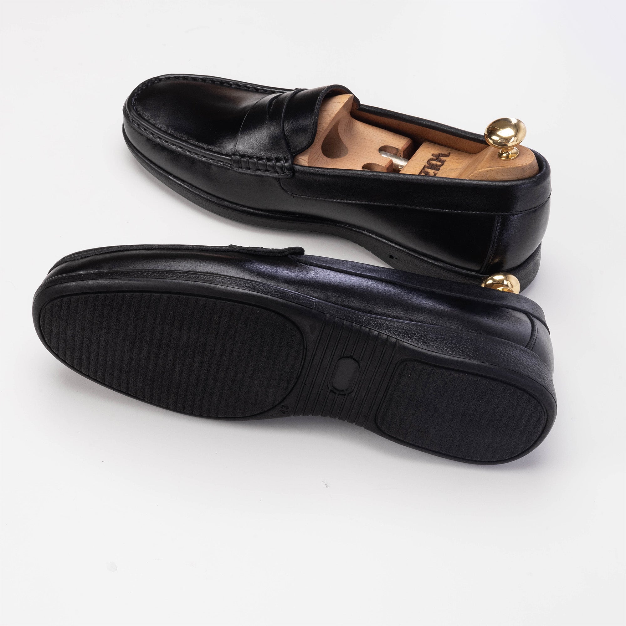 Volzak 5205 Mocassin en cuir noir