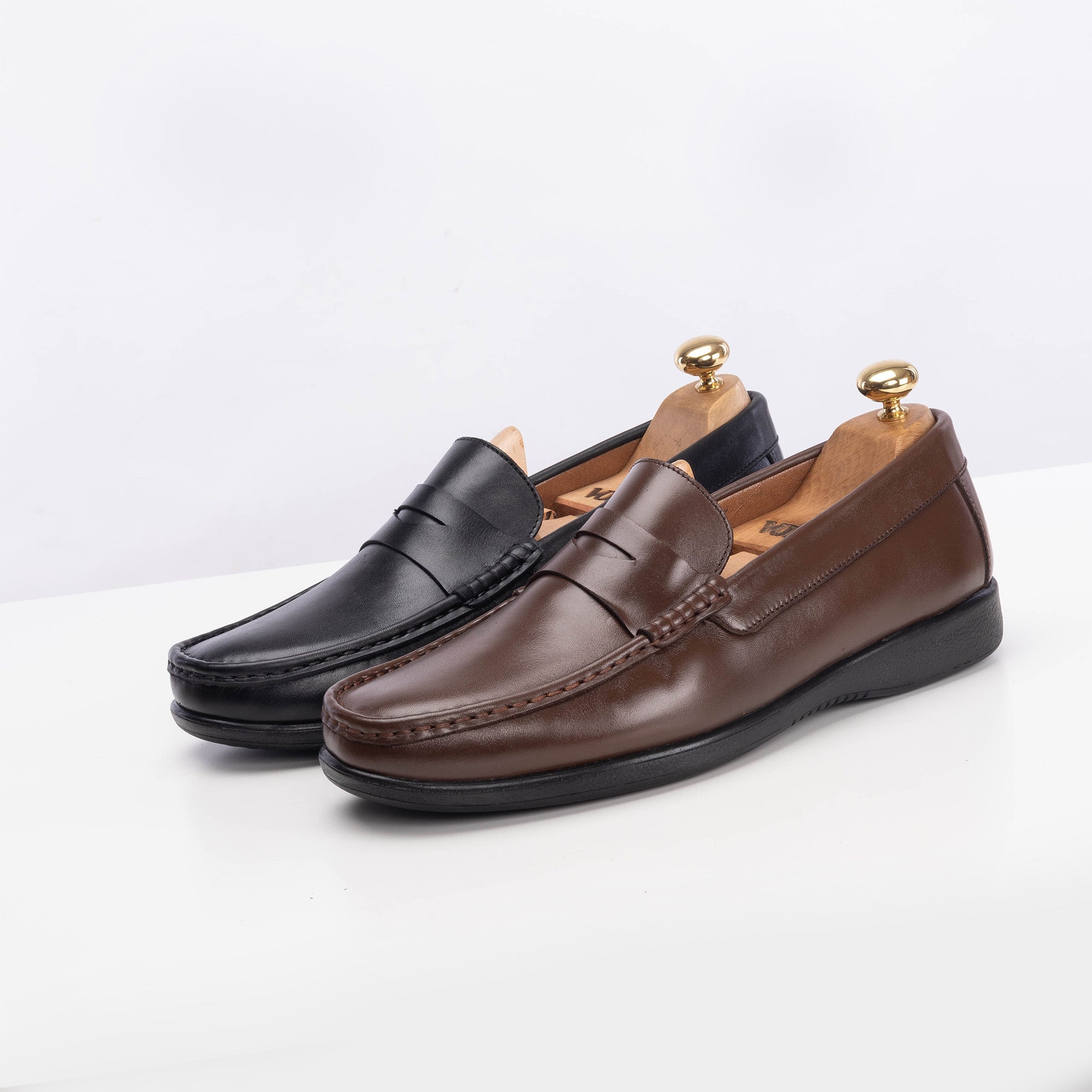 Volzak 5205 Mocassin en cuir noir