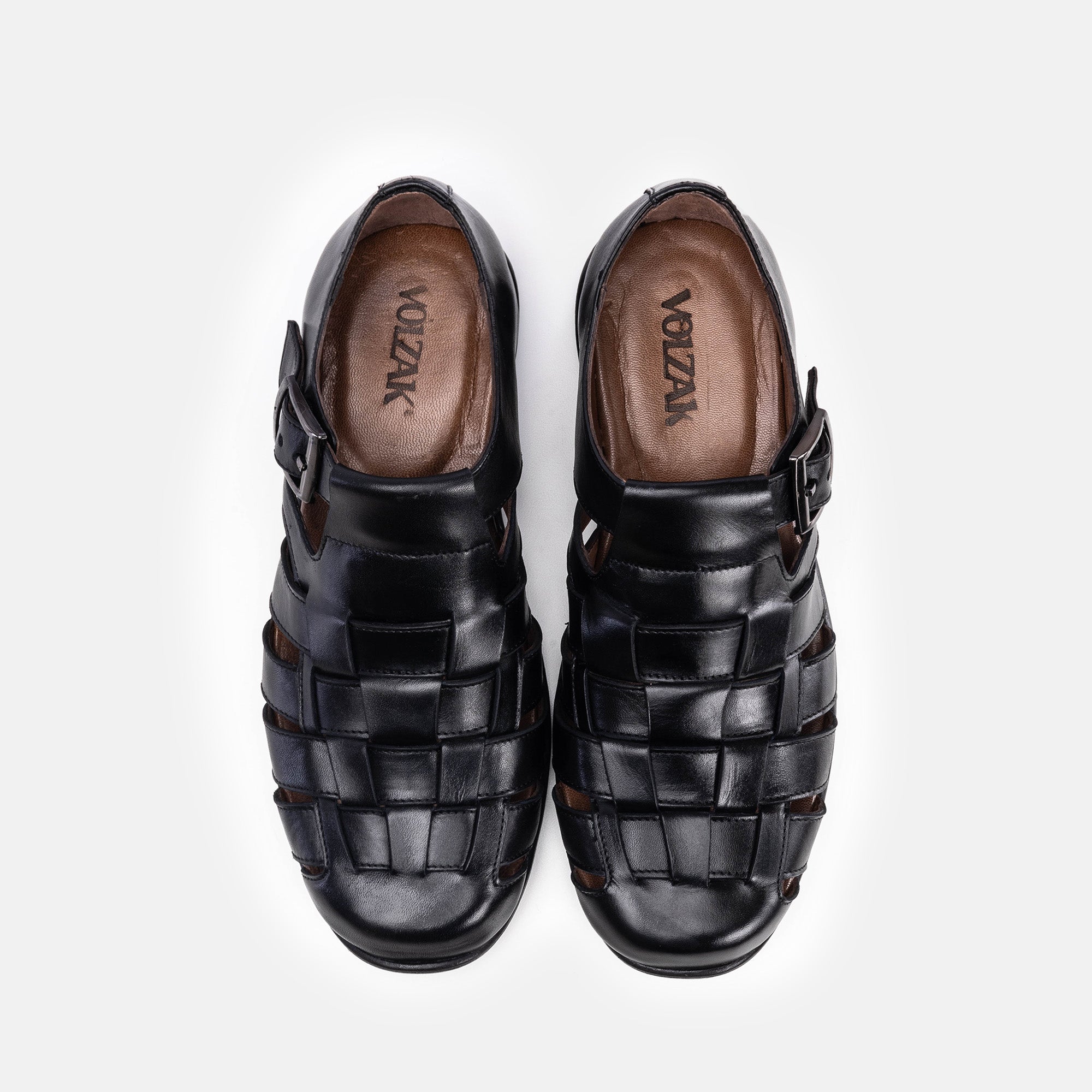 '''5210 Sandale en cuir noir