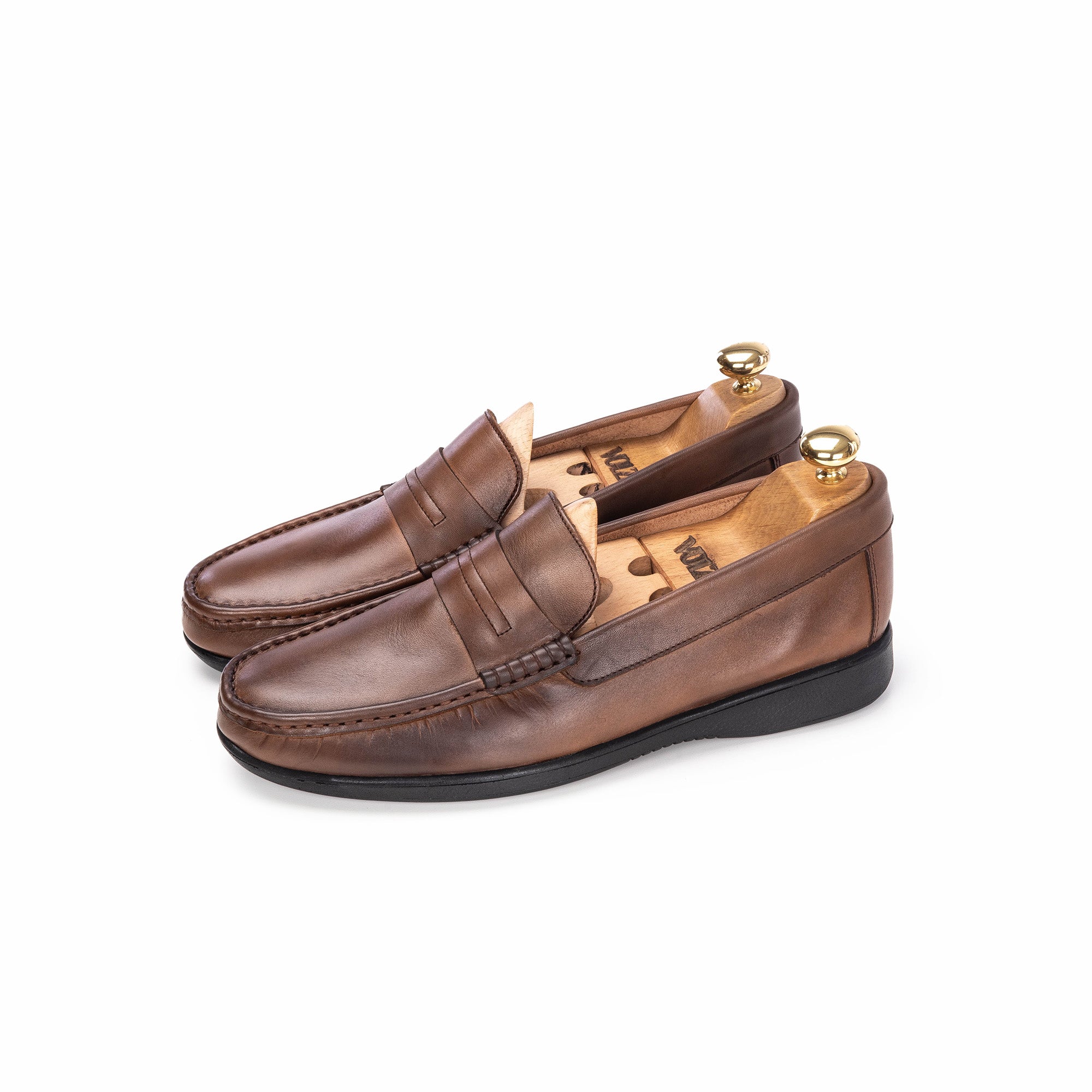 '''5212 Chaussure en cuir marron vintage