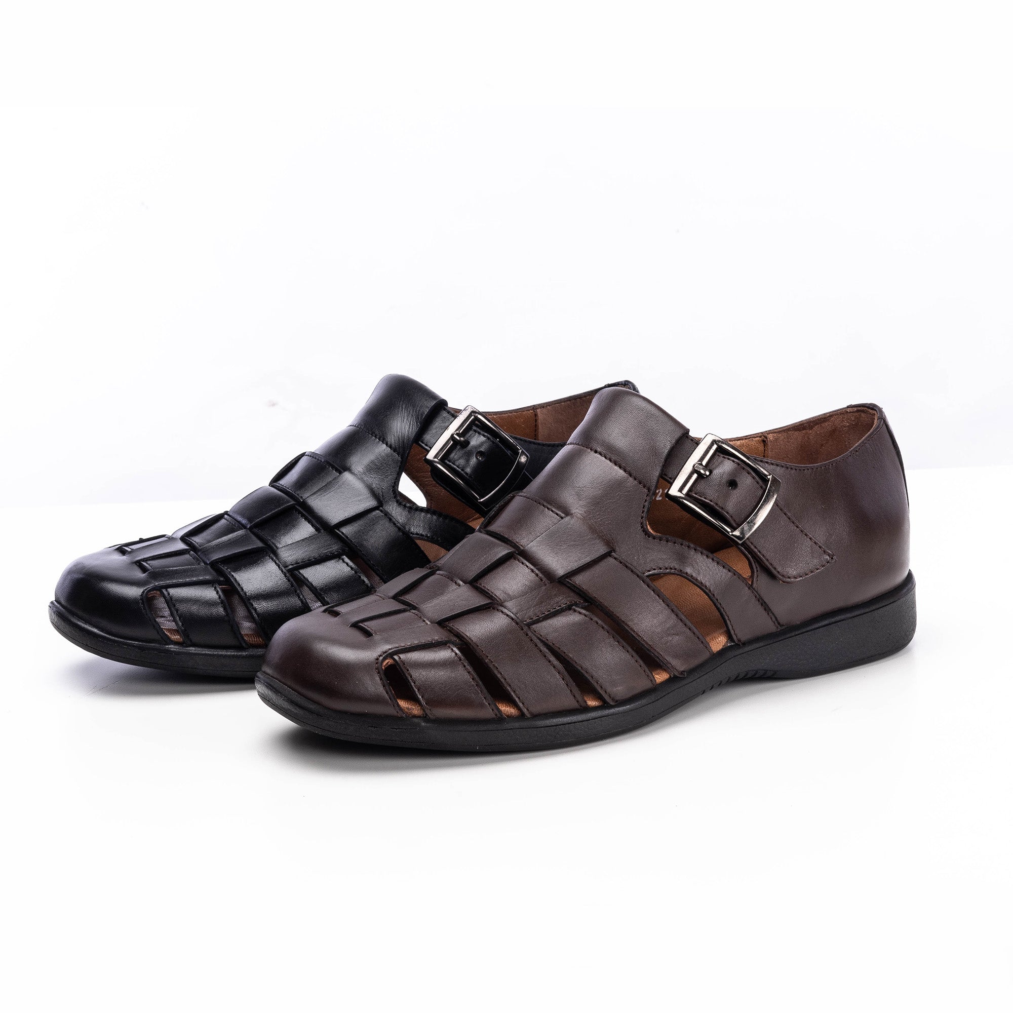 '''5210 Sandale en cuir noir