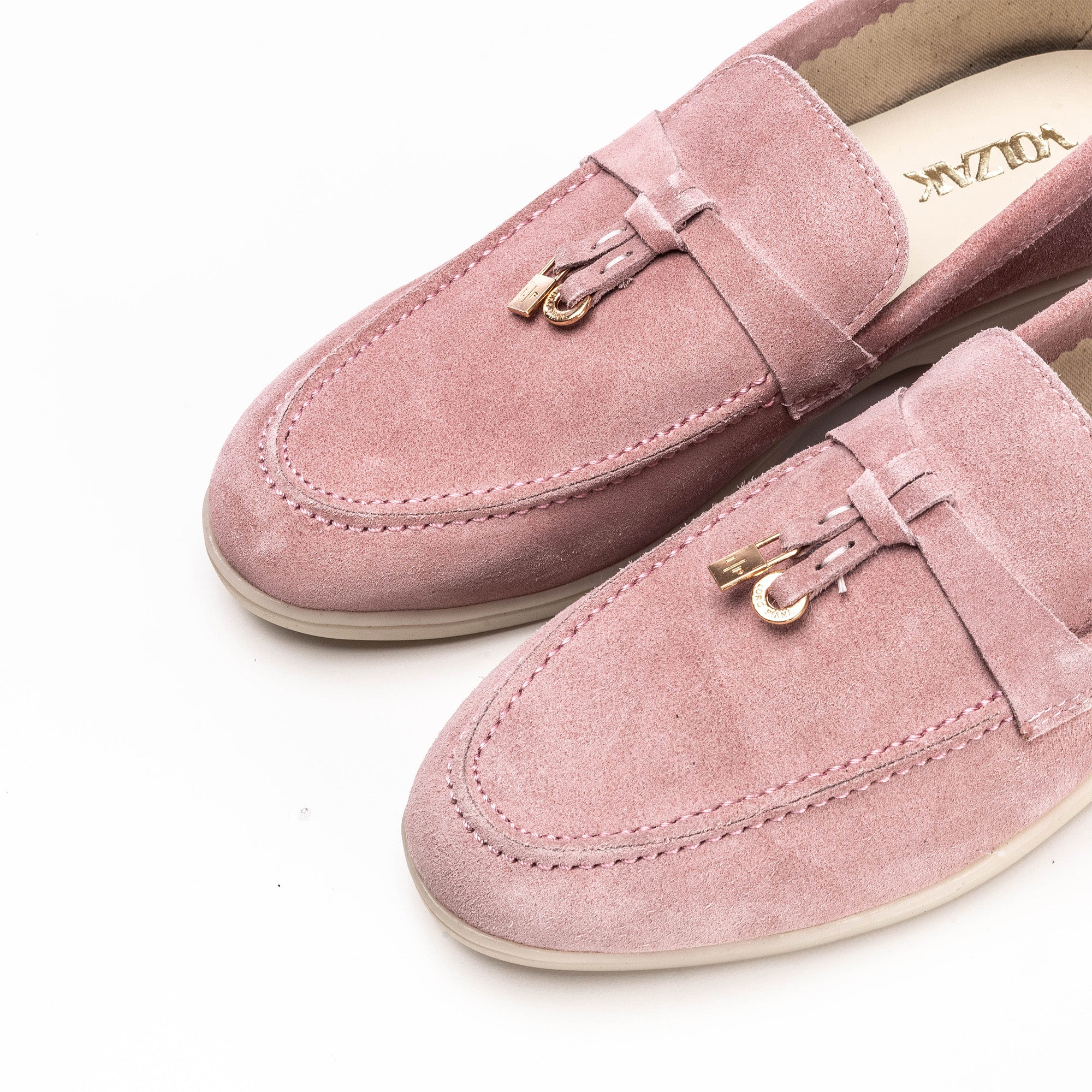 Volzak 32 mocassin en daim Rose