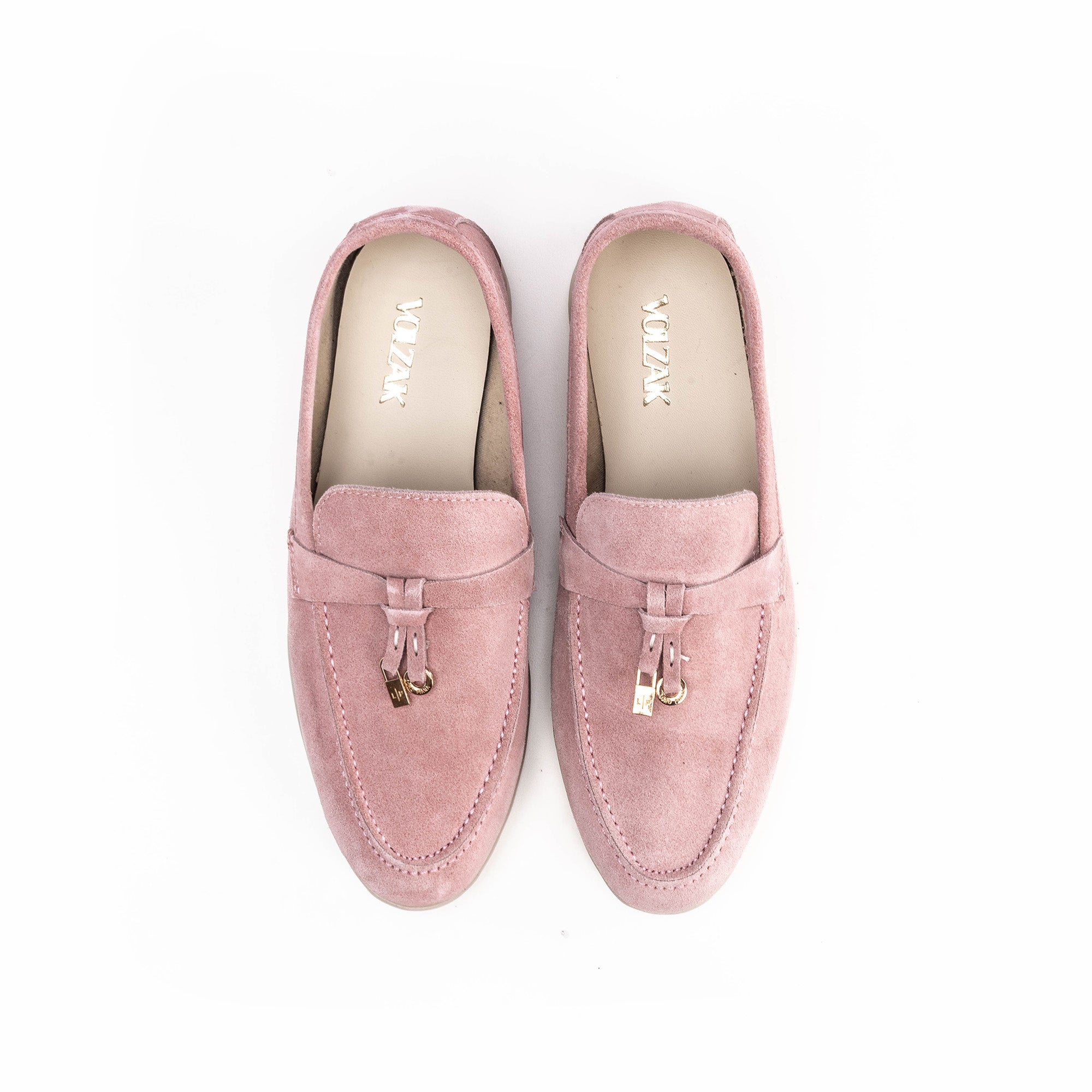 Volzak 32 mocassin en daim Rose