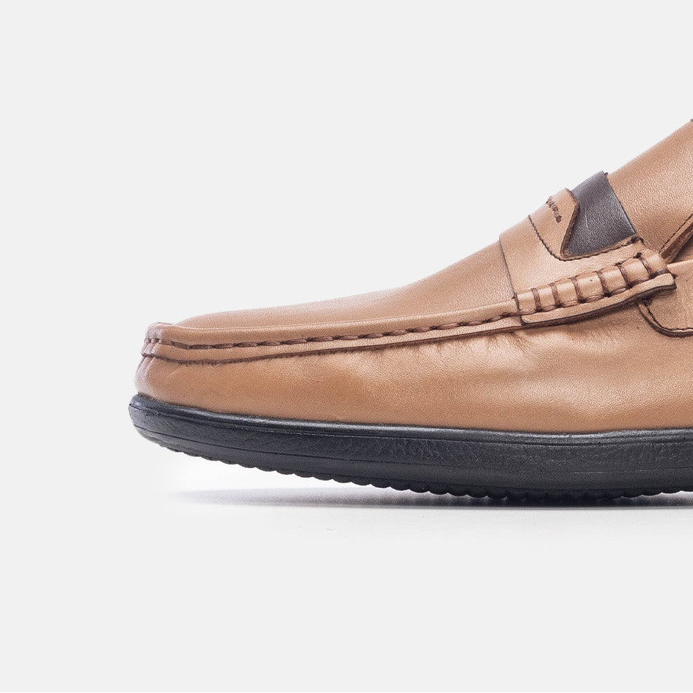 Volzak 5213 Mocassin en cuir beige