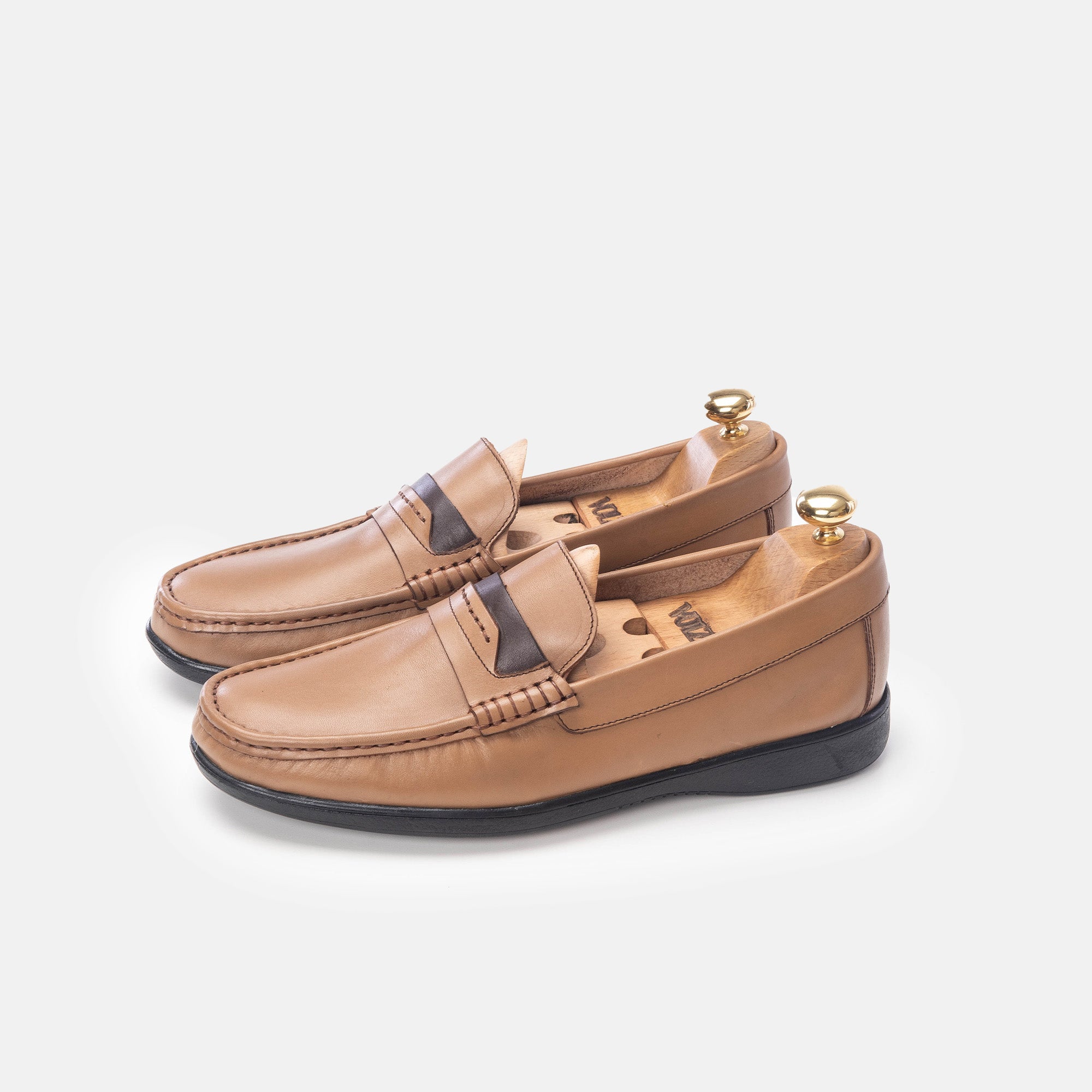 Volzak 5213 Mocassin en cuir beige