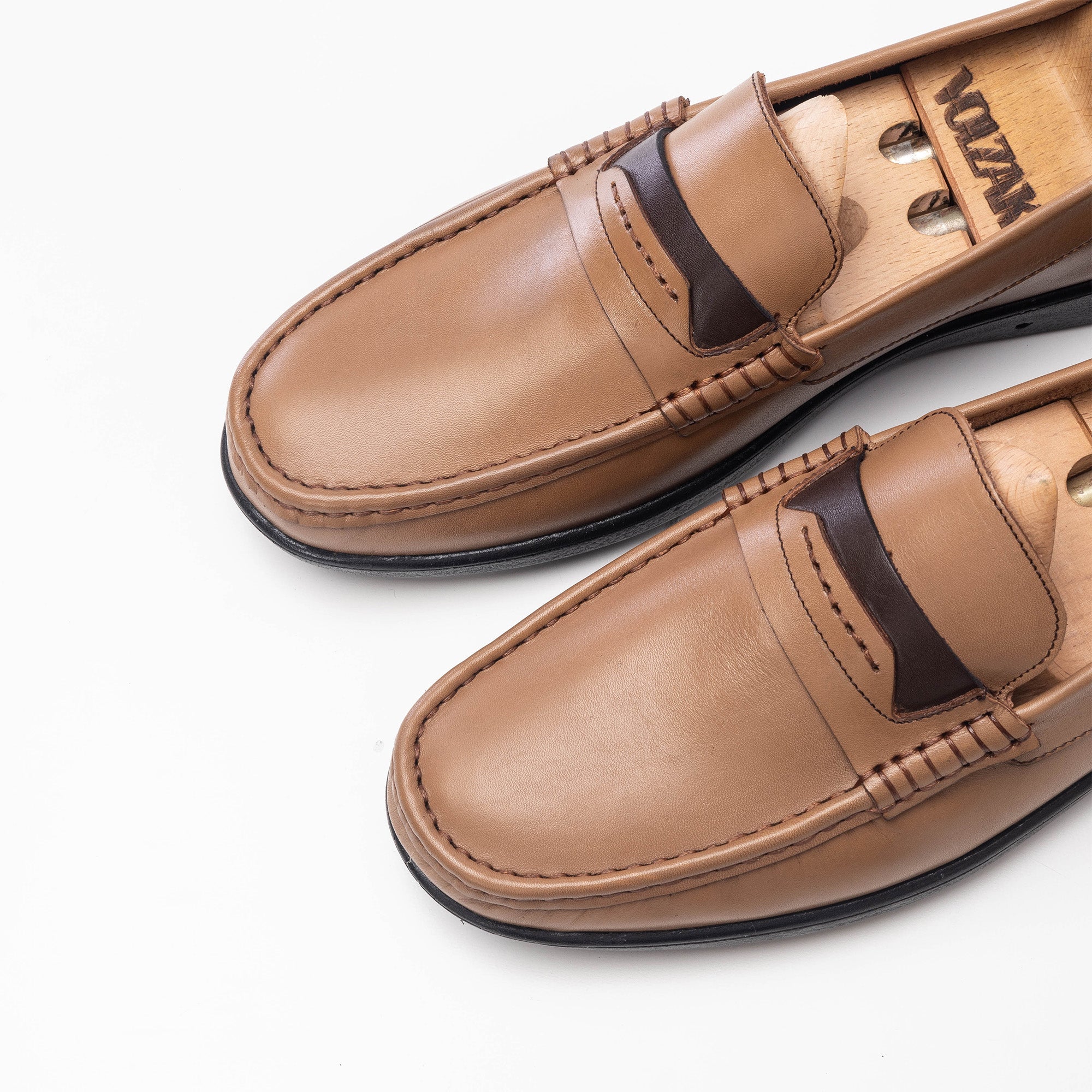 Volzak 5213 Mocassin en cuir beige