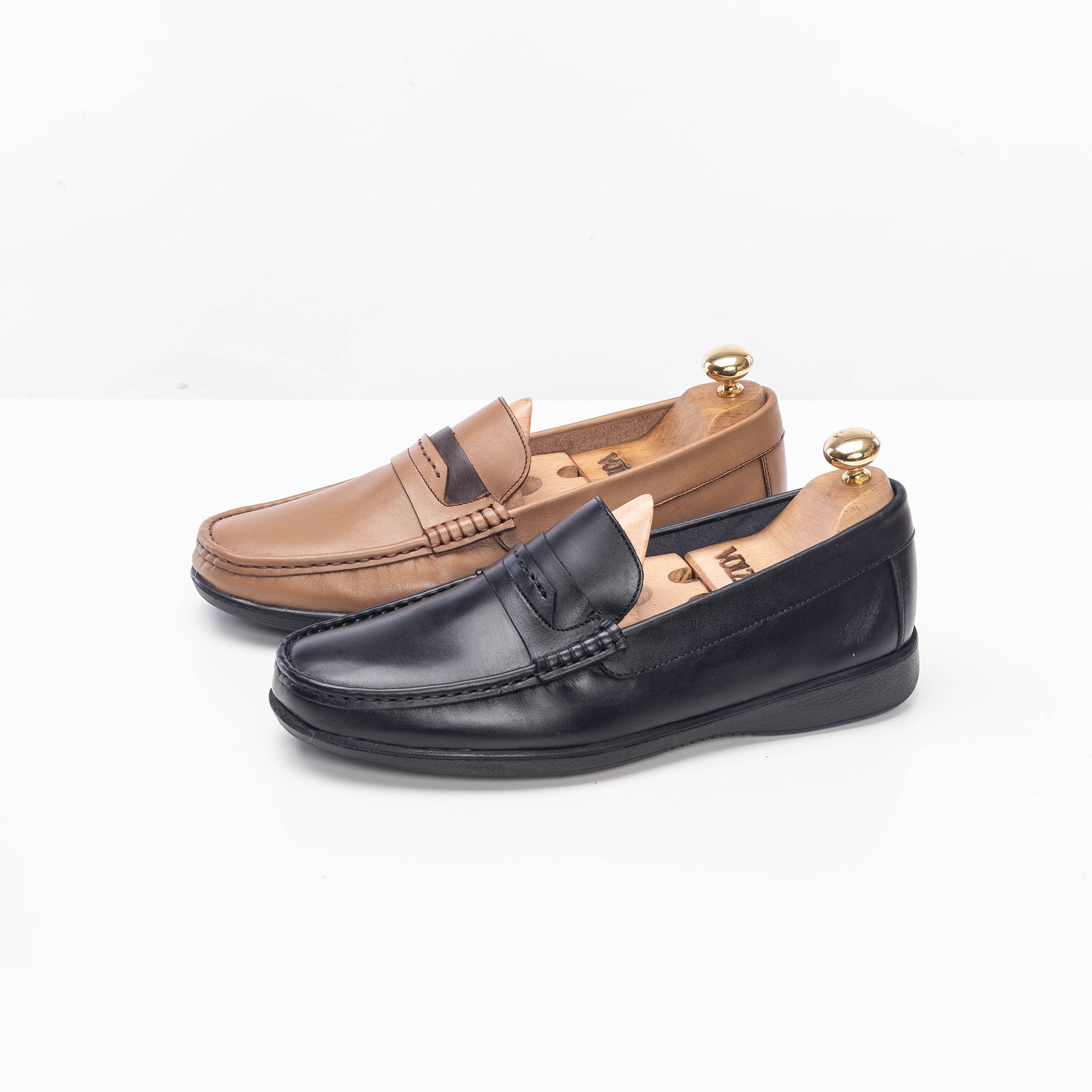 Volzak 5213 Mocassin en cuir noir