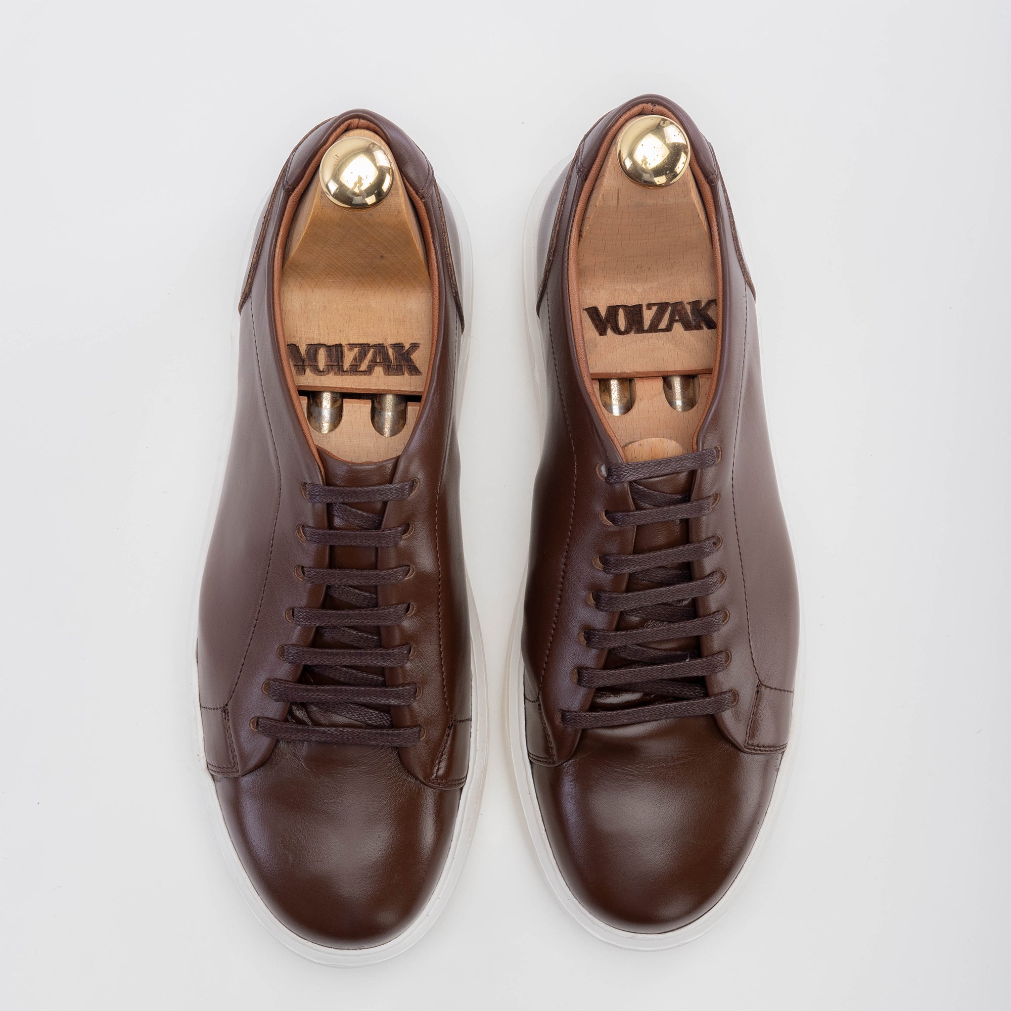 Volzak 5214 basket en cuir marron