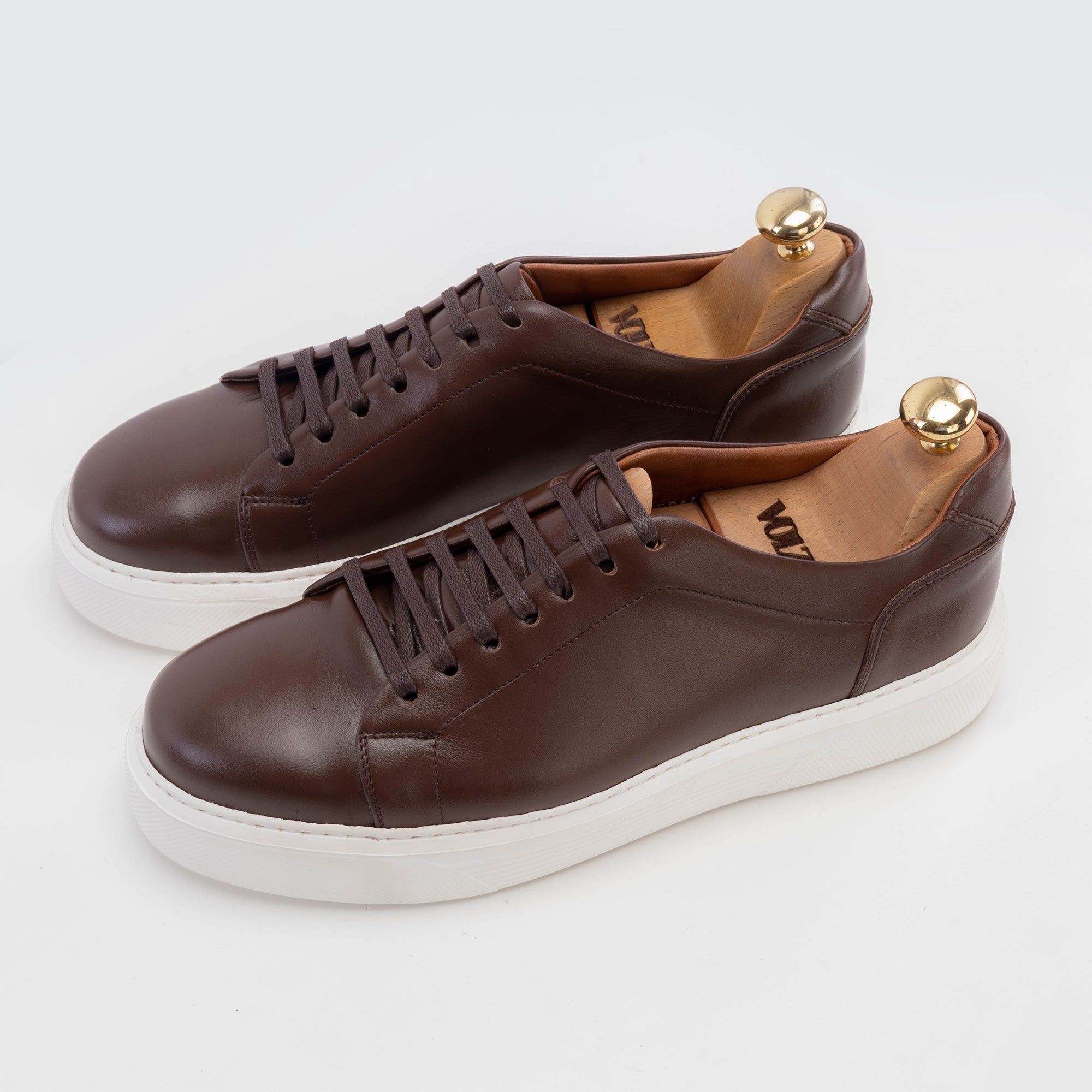 Volzak 5214 basket en cuir marron