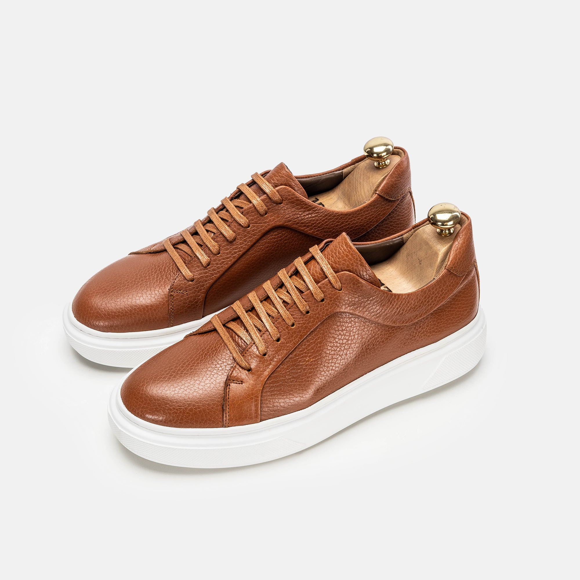 Volzak 400 Basket en cuir Camel