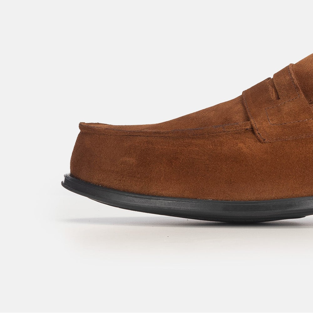 Volzak 5157 mocassin en daim camel