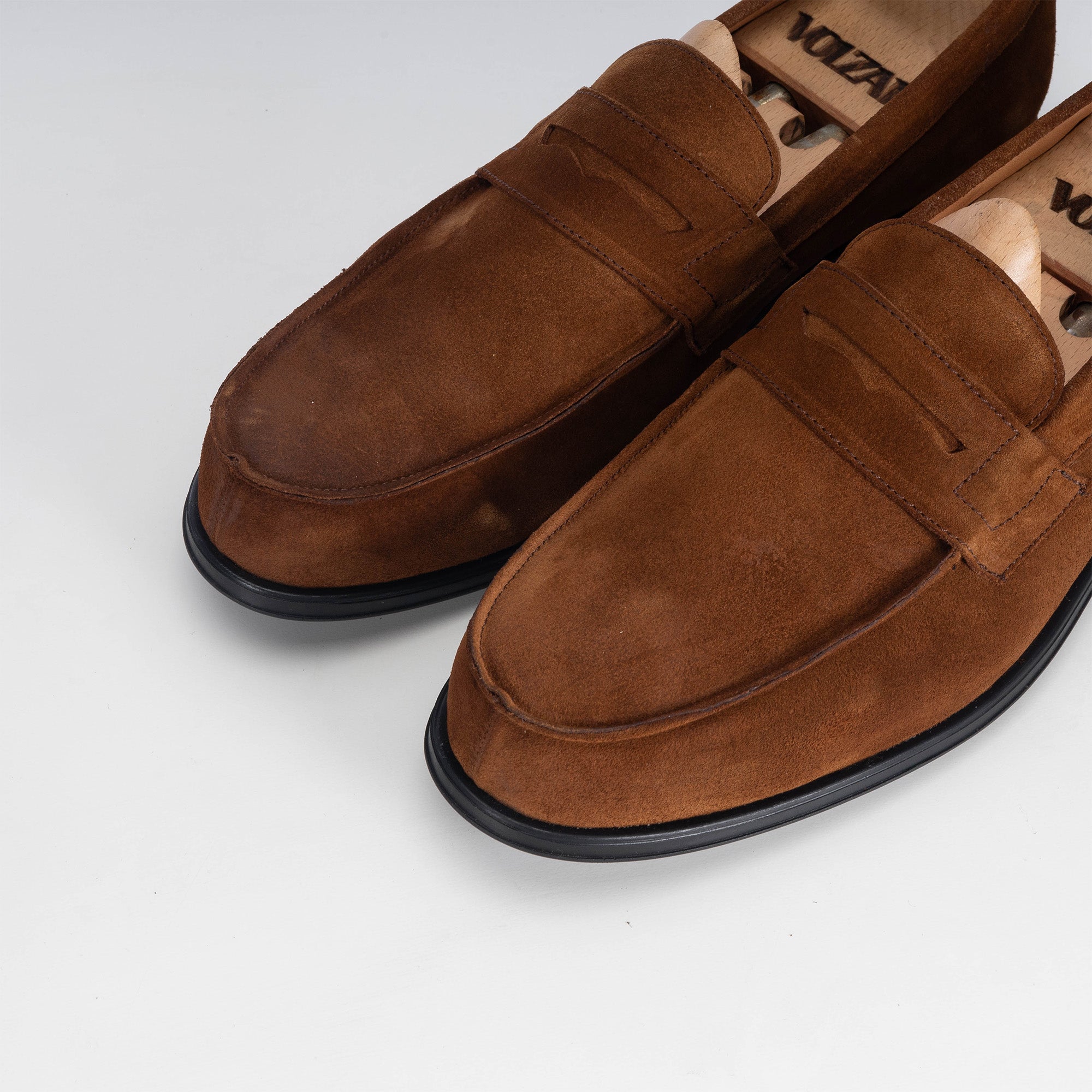 Volzak 5157 mocassin en daim camel