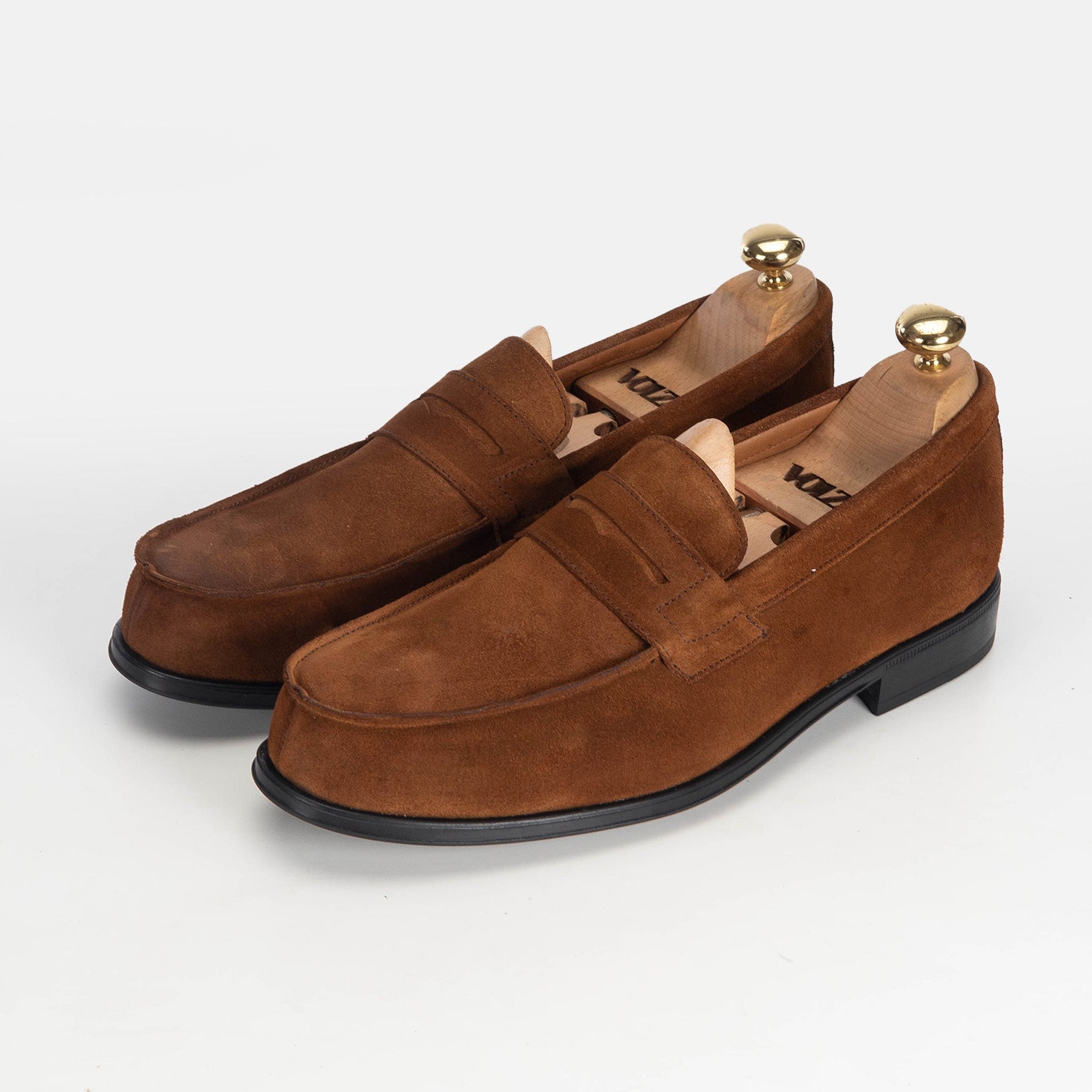 Volzak 5157 mocassin en daim camel