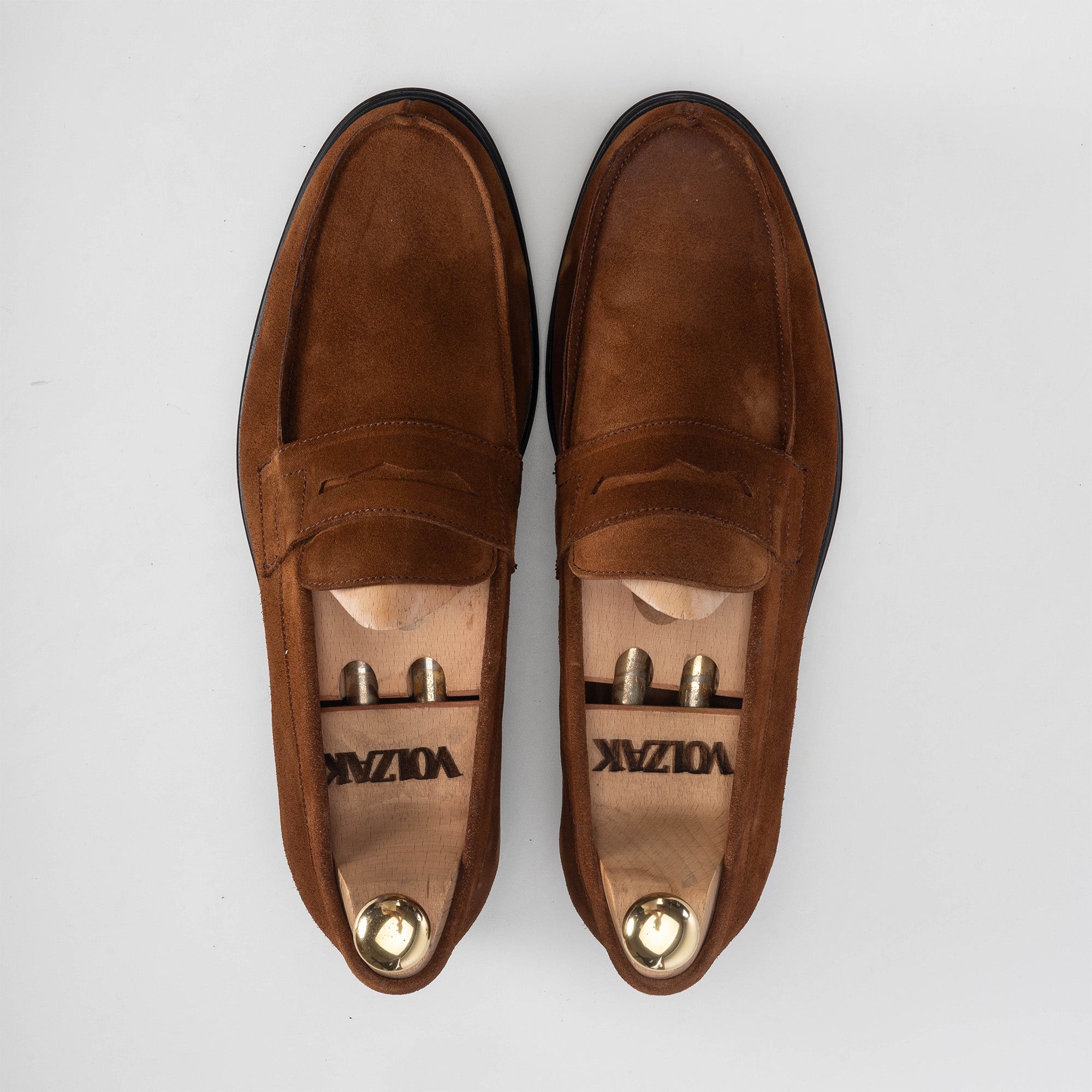 Volzak 5157 mocassin en daim camel