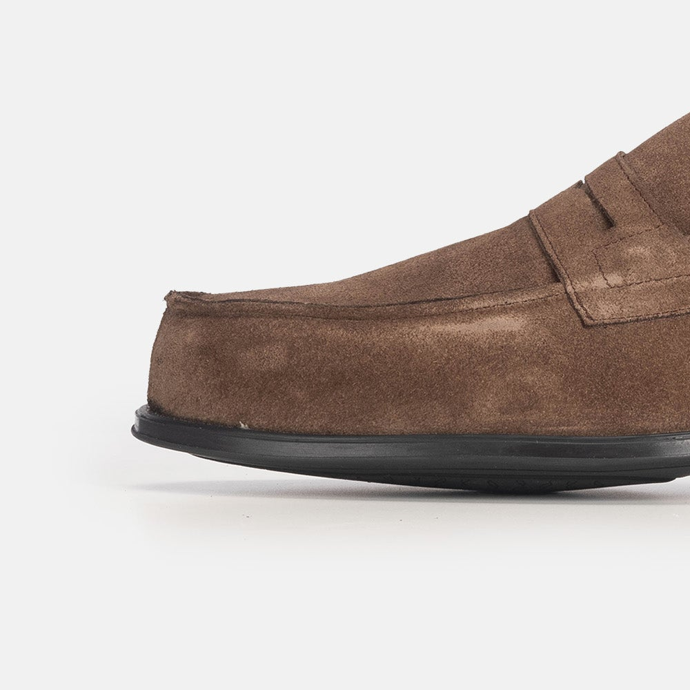 Volzak 5157 mocassin en daim taupe