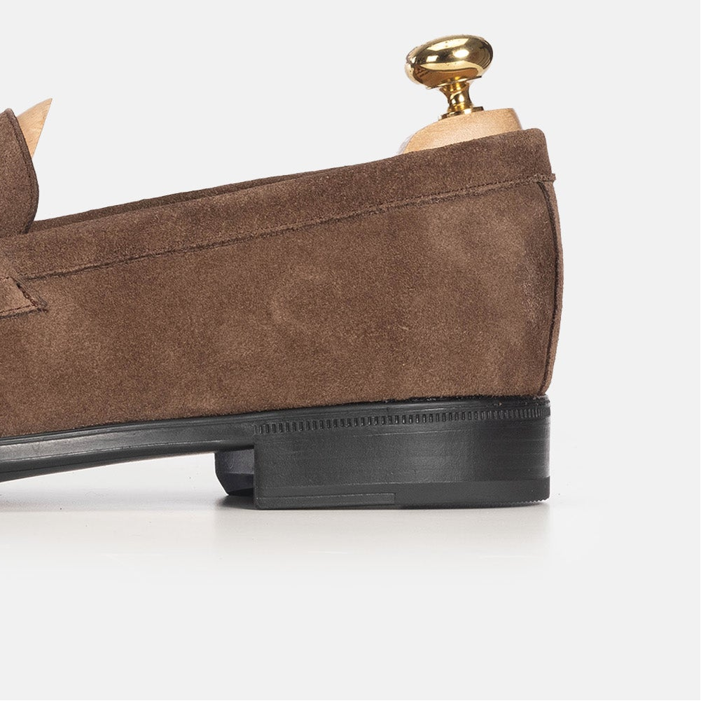 Volzak 5157 mocassin en daim taupe