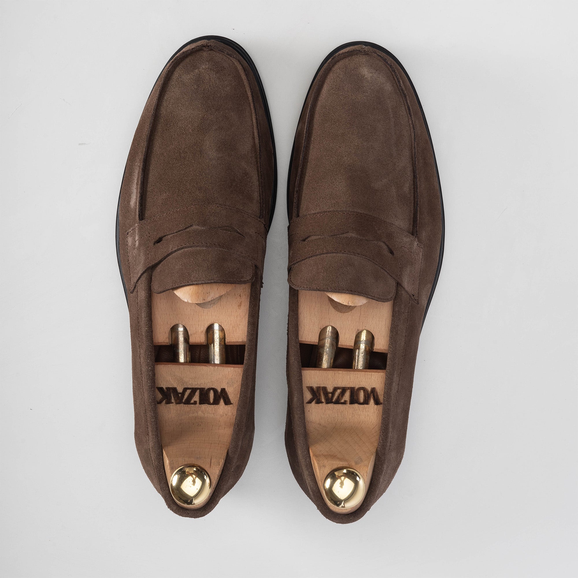 Volzak 5157 mocassin en daim taupe