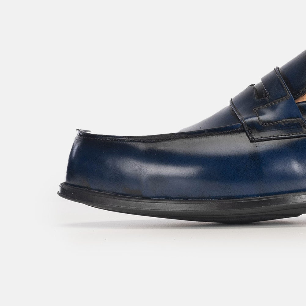 Volzak 5157 mocassin en cuir démasquable bleu