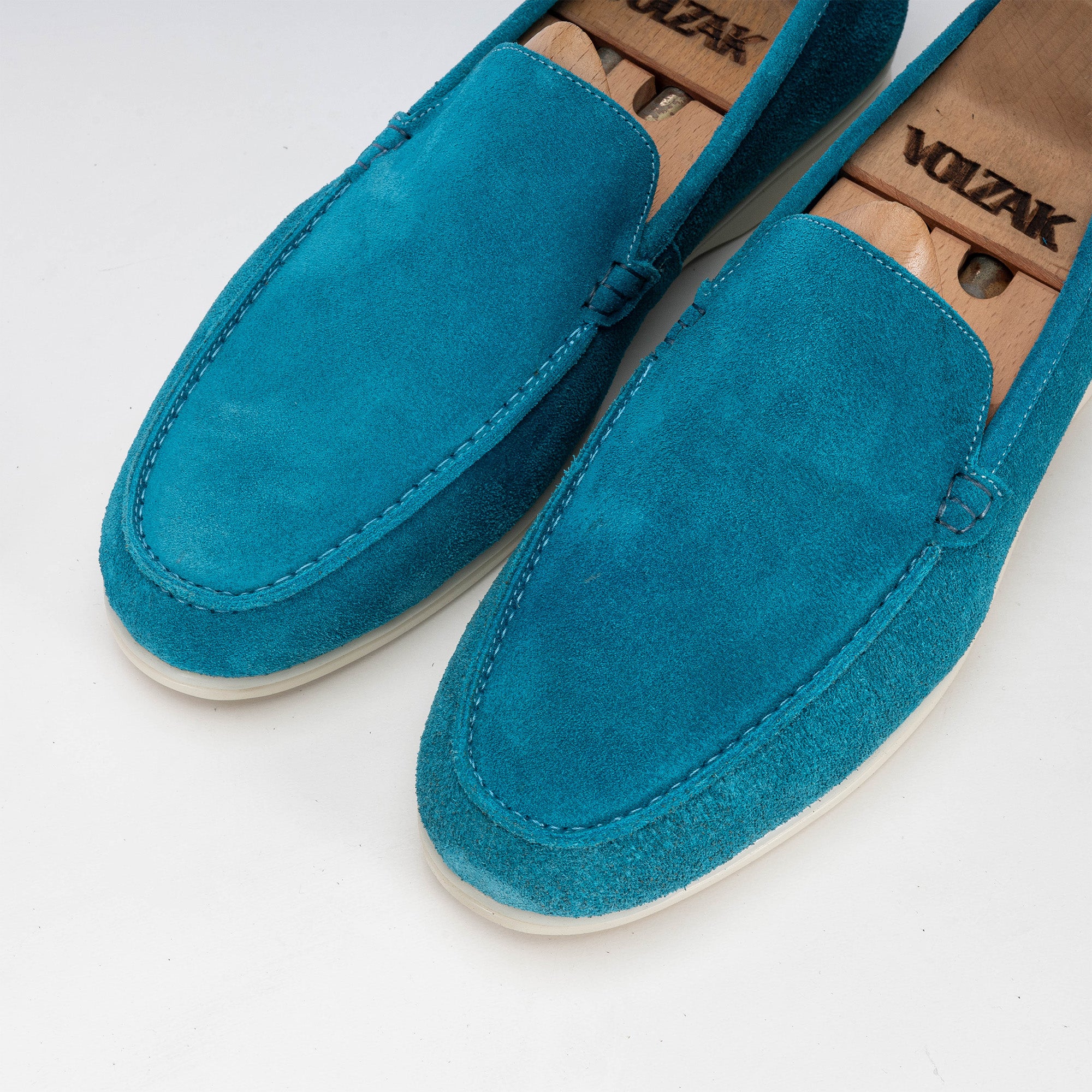 Volzak 3061 Mocassin en daim Turquoise
