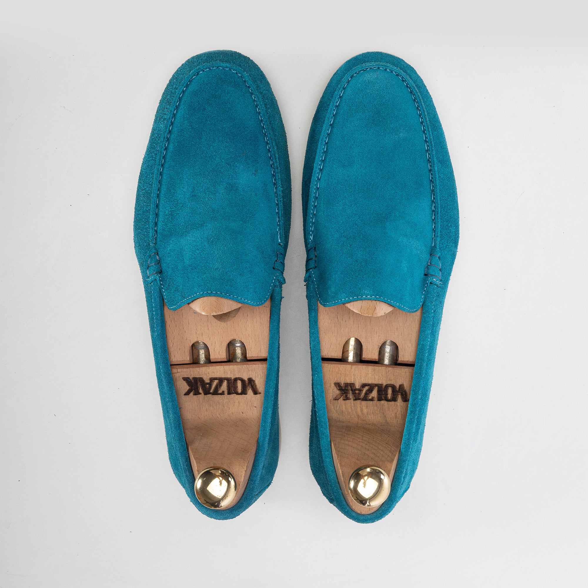 Volzak 3061 Mocassin en daim Turquoise