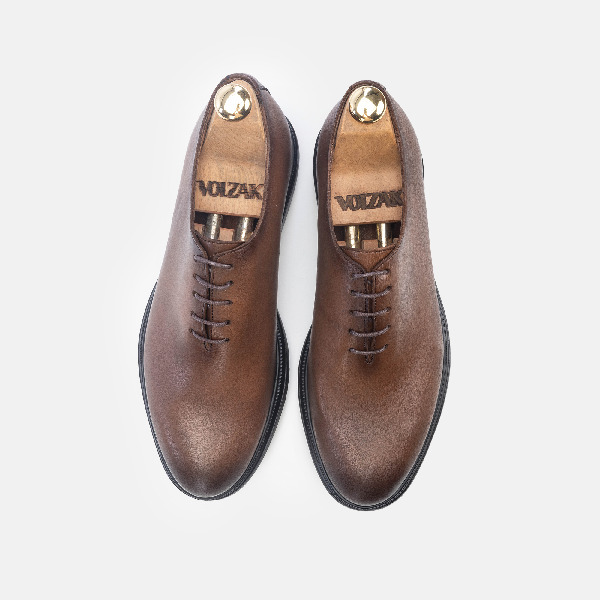 Volzak 5228 chaussure en cuir marron vintage