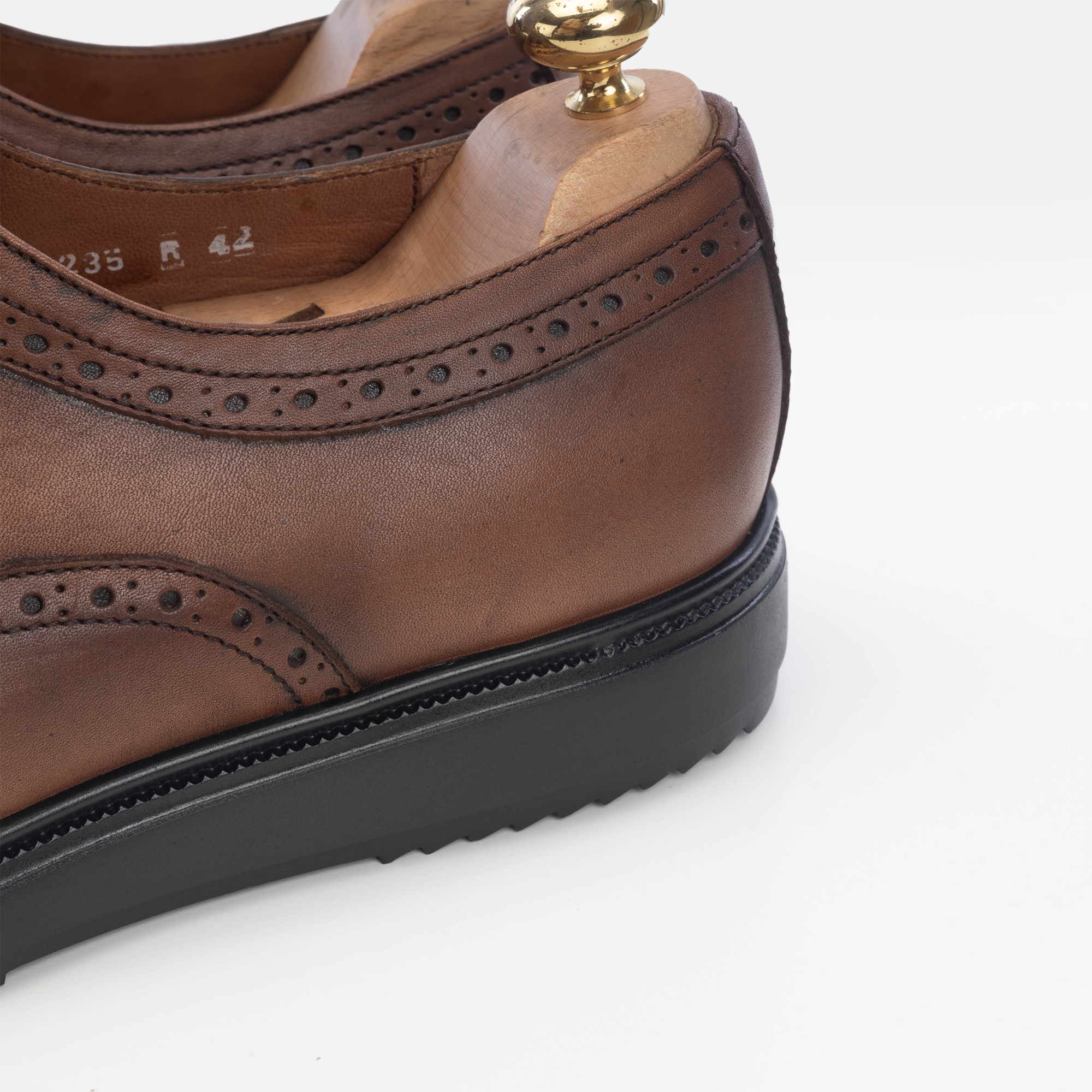 Volzak 5235 chaussure en cuir marron vintage