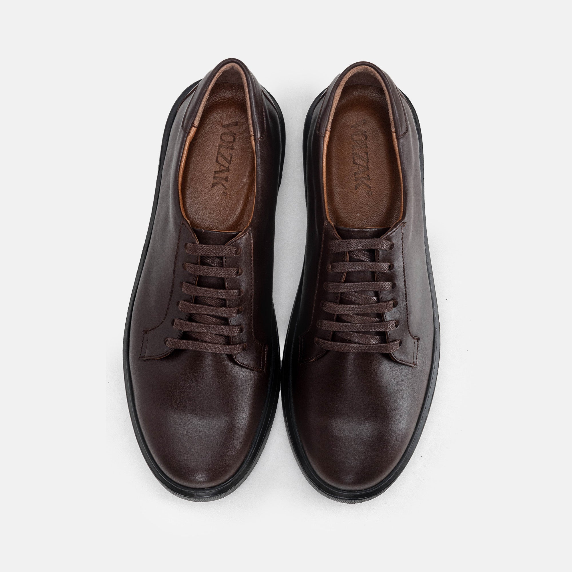 Volzak 5301 basket en cuir Marron