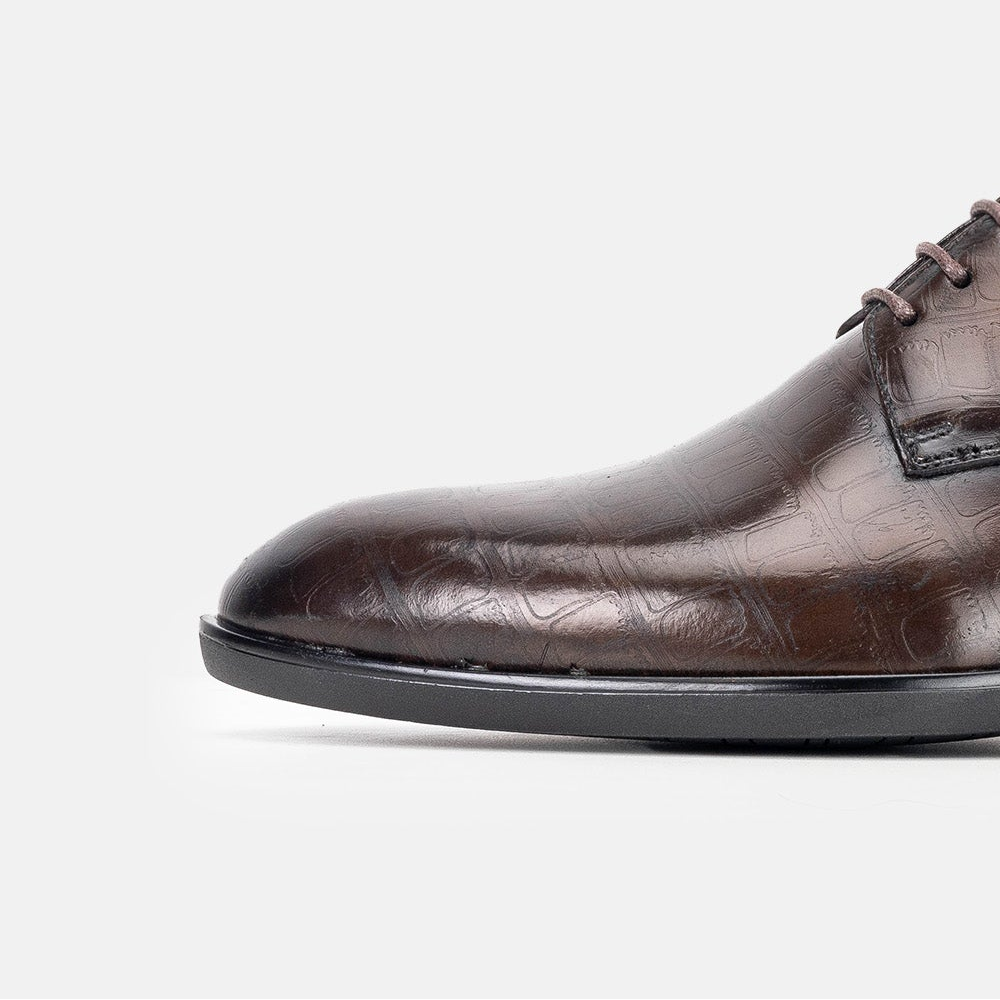 Volzak 5323 chaussure en cuir Marron Vintage