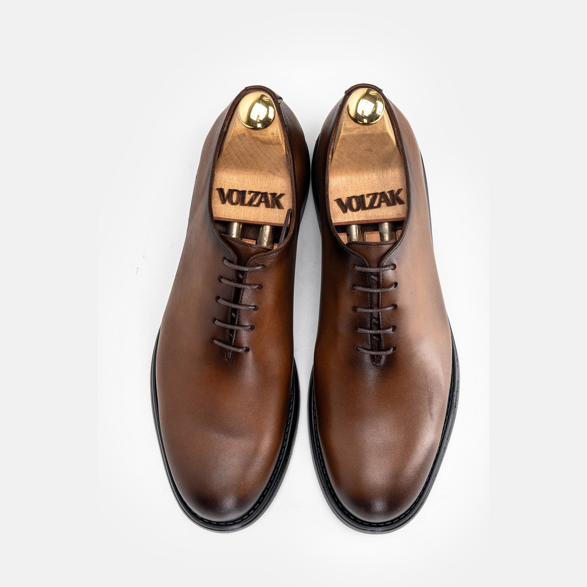 Volzak 5327 chaussure en cuir Marron Vintage
