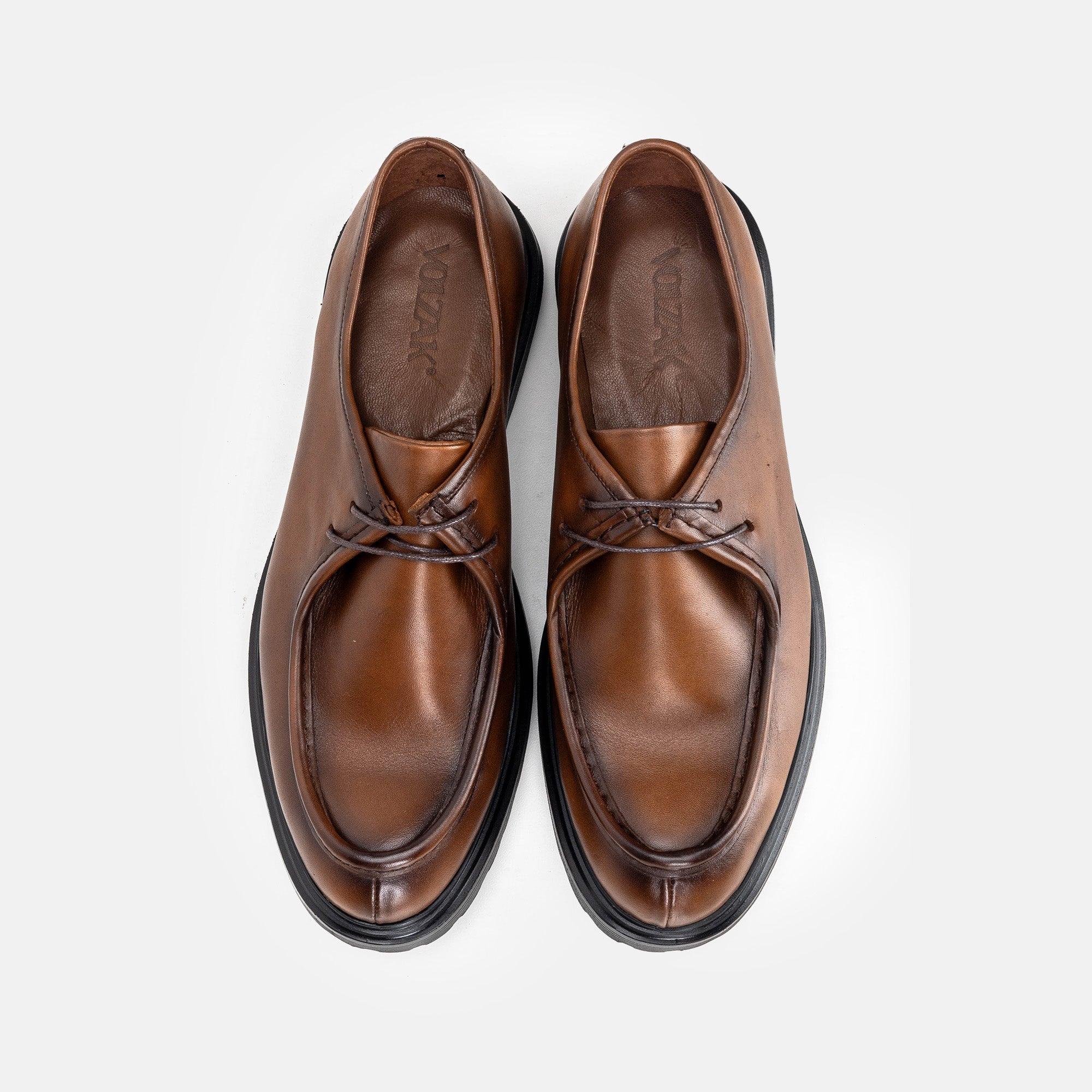 Volzak 5322 chaussure en cuir Marron Vintage