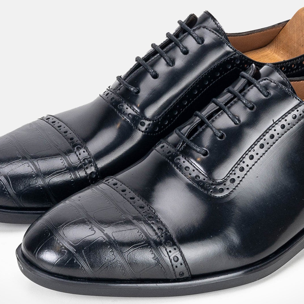 Volzak 5326 chaussure en cuir Démasquable Noir