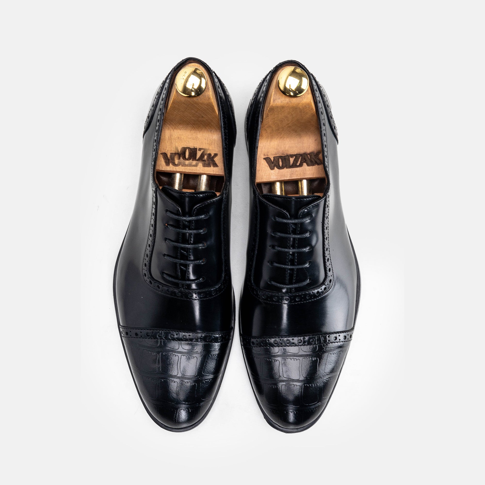 Volzak 5326 chaussure en cuir Démasquable Noir