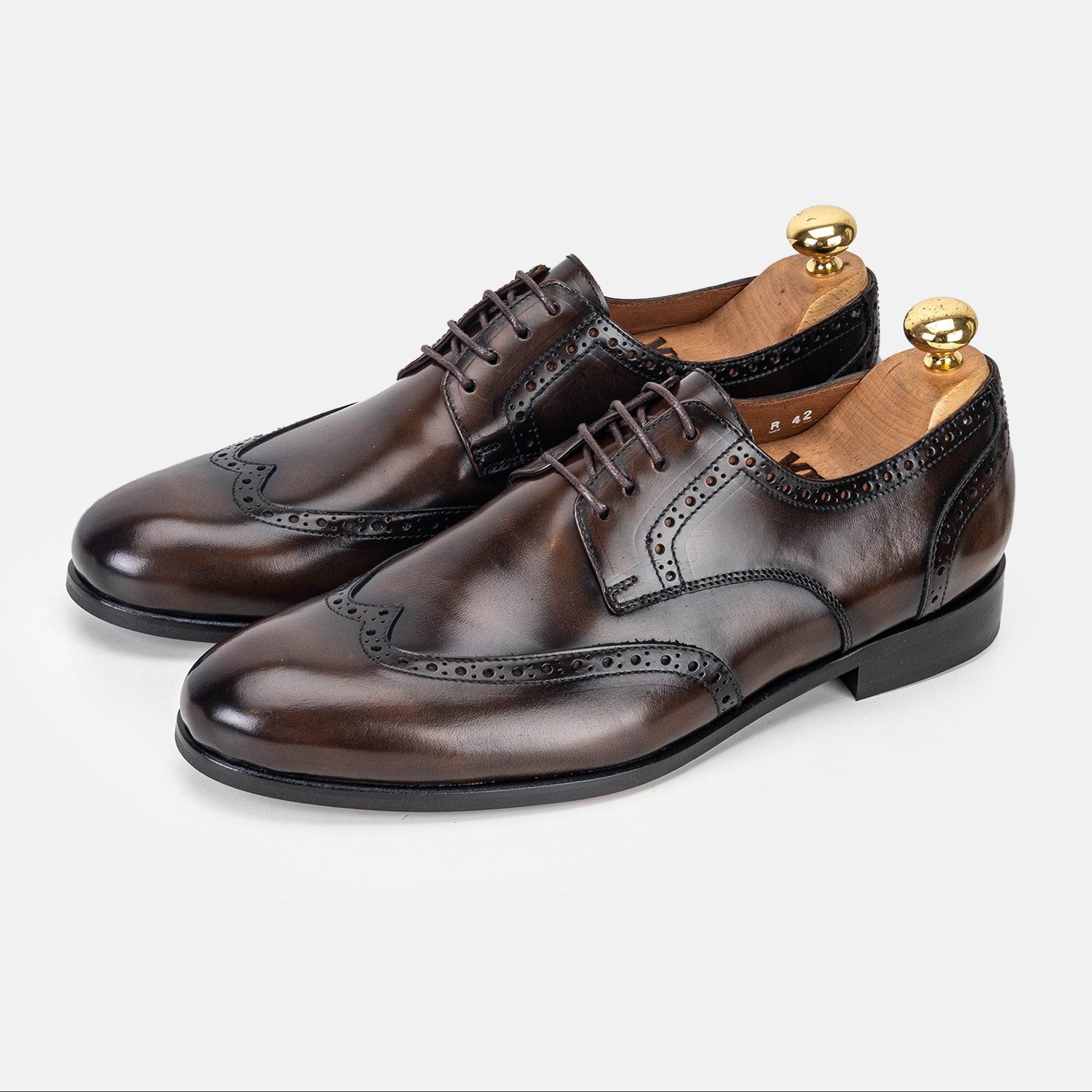 Volzak 5331 chaussure en cuir Démasquable Marron vintage