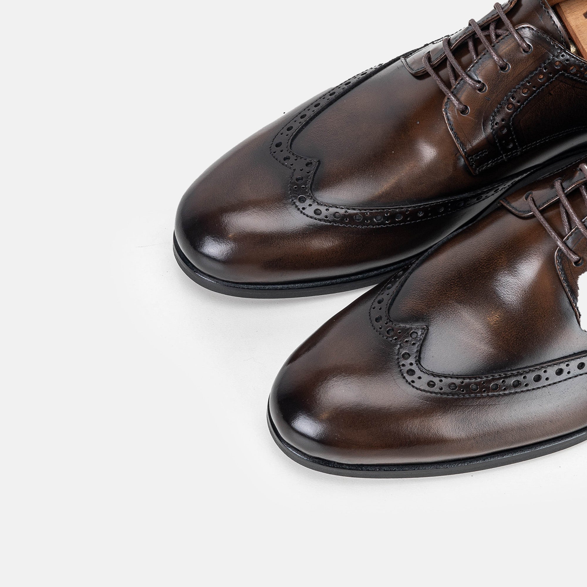 Volzak 5331 chaussure en cuir Démasquable Marron vintage