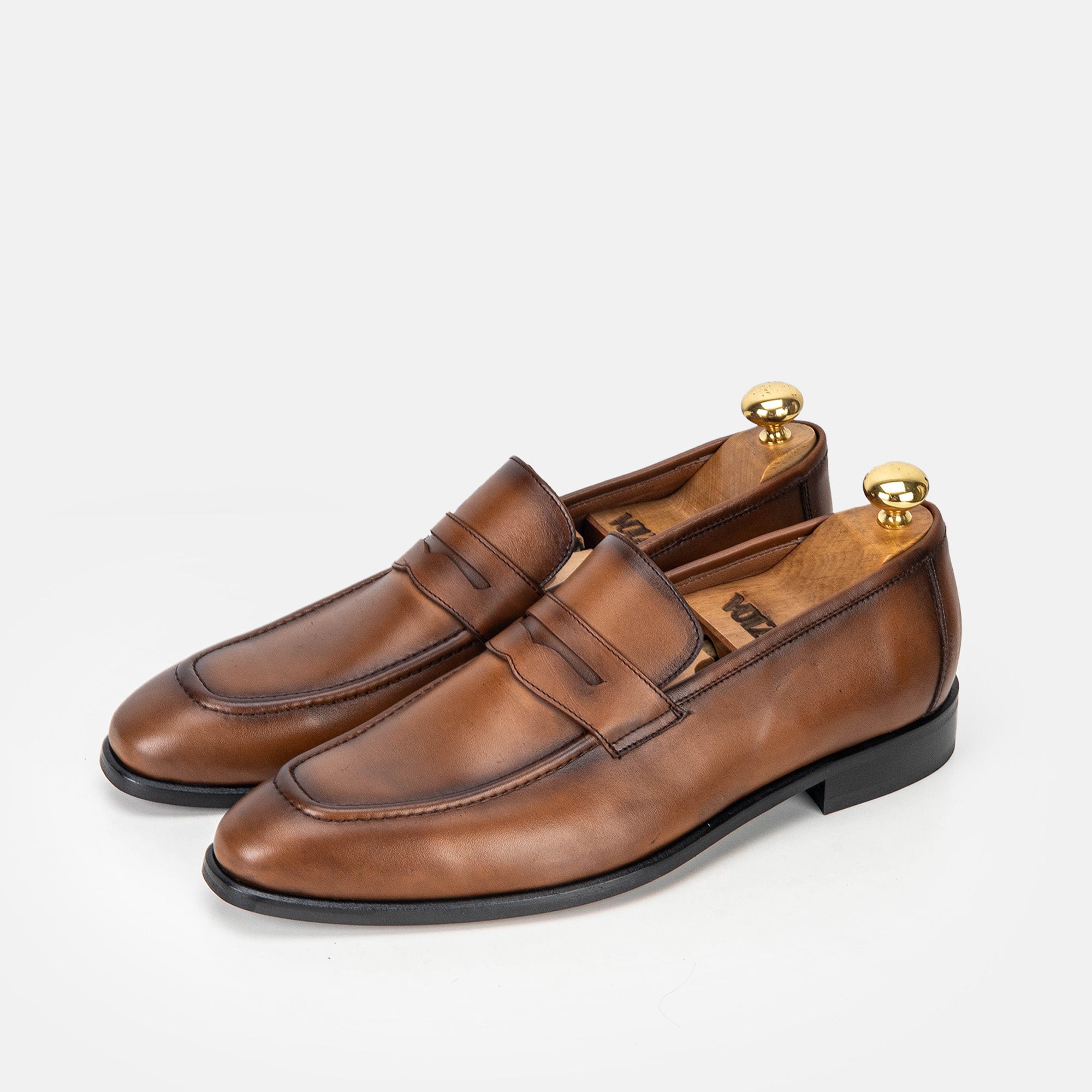 Volzak 5330 chaussure en cuir Marron Vintage