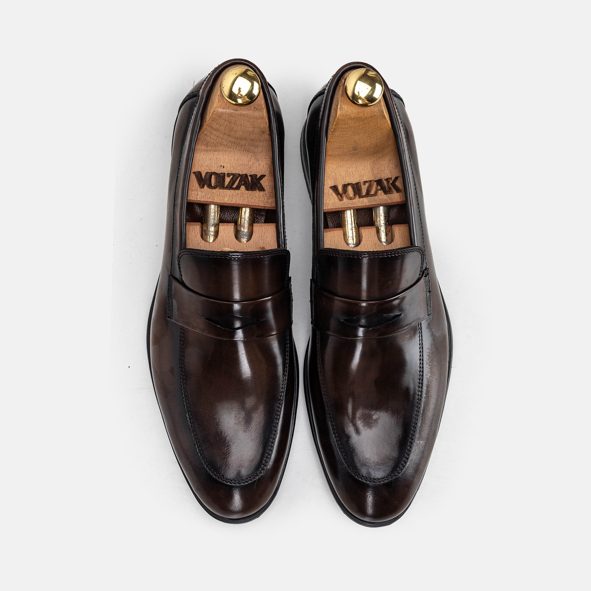 Volzak 5328 Vintage Brown Demaskable Leather Shoe