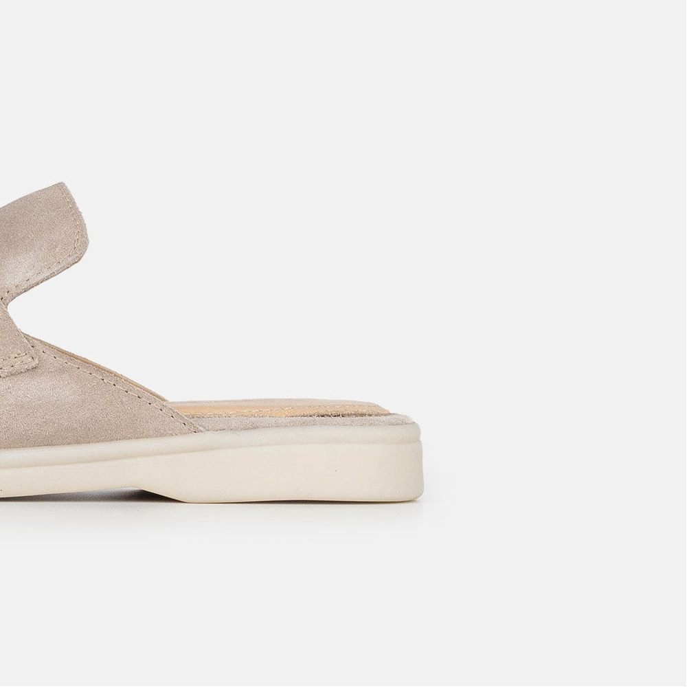 Volzak 0777 Mule en daim Beige